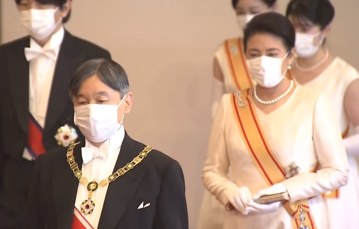 Members of the Japanese imperial family attend the annual New Year reception at the Imperial Palace in Tokyo, 1 Jan 2022