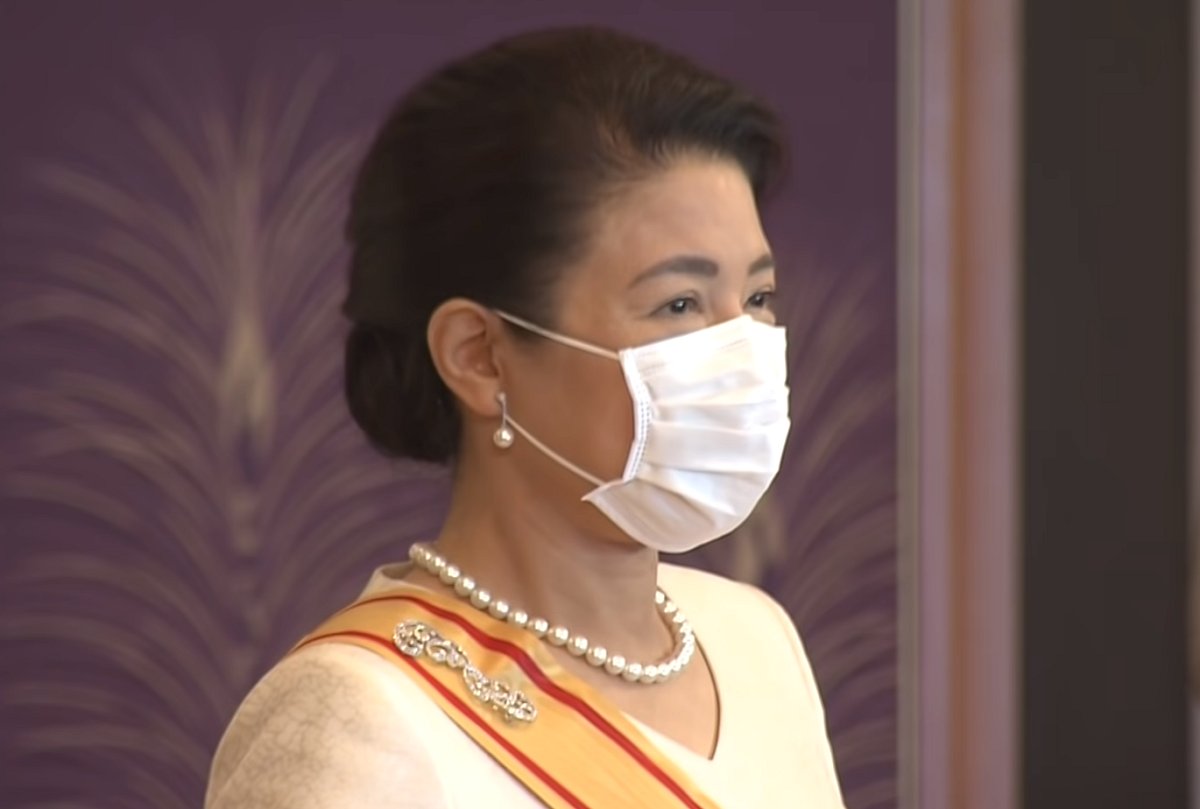 Members of the Japanese imperial family attend the annual New Year reception at the Imperial Palace in Tokyo, 1 Jan 2022