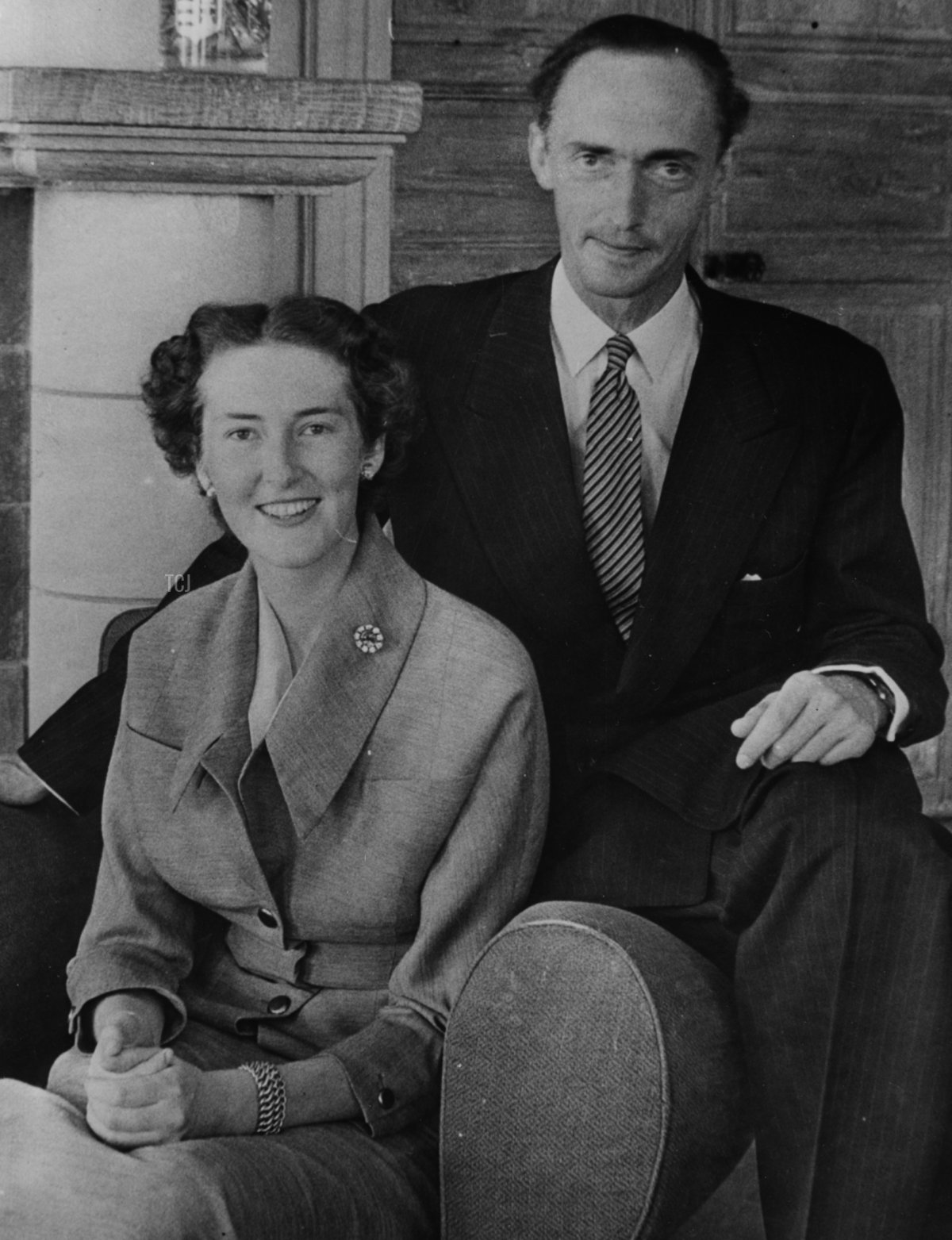 Portrait of Archduke Robert of Austria and Princess Margherita of Savoy-Aosta following the announcement of their engagement, August 21st 1953