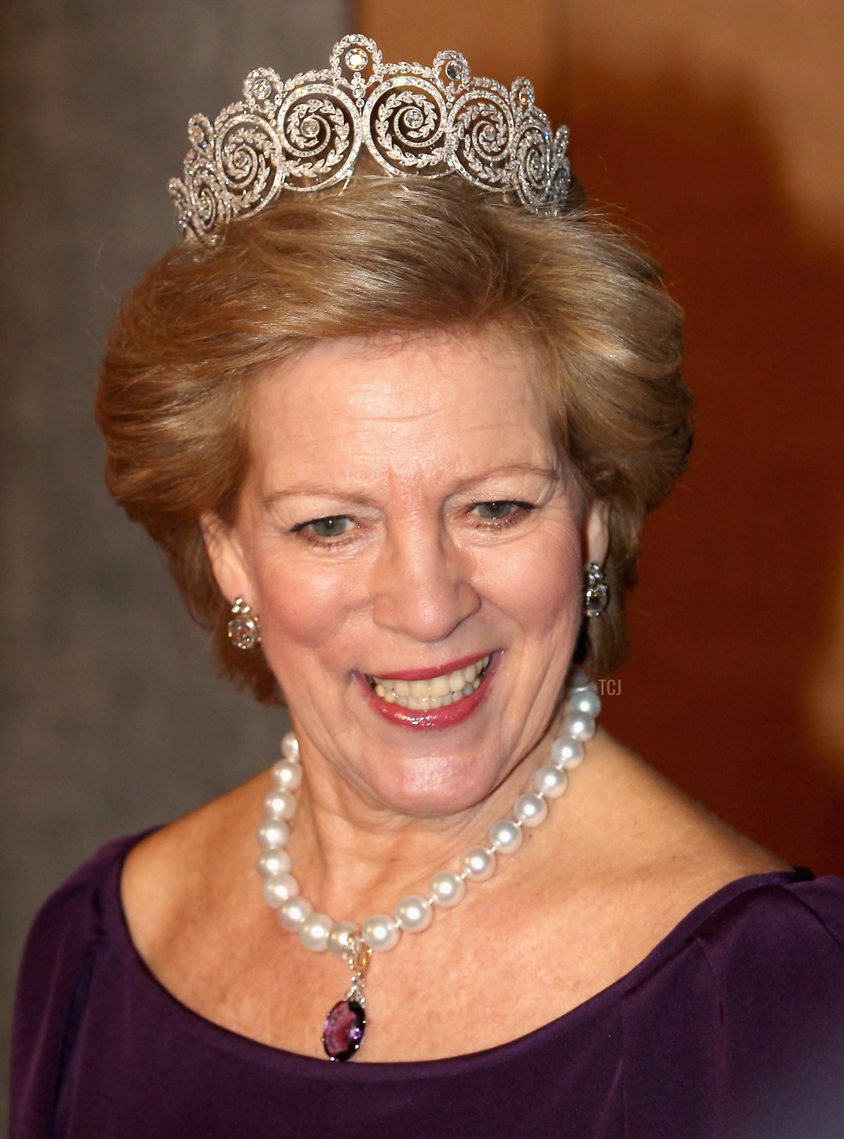 Queen Anne-Marie of Greece arrives for a Gala Performance at the DR Concert Hall to celebrate Queen Margrethe II of Denmark's 40 years on the throne at Koncerthuset on January 14, 2012 in Copenhagen, Denmark