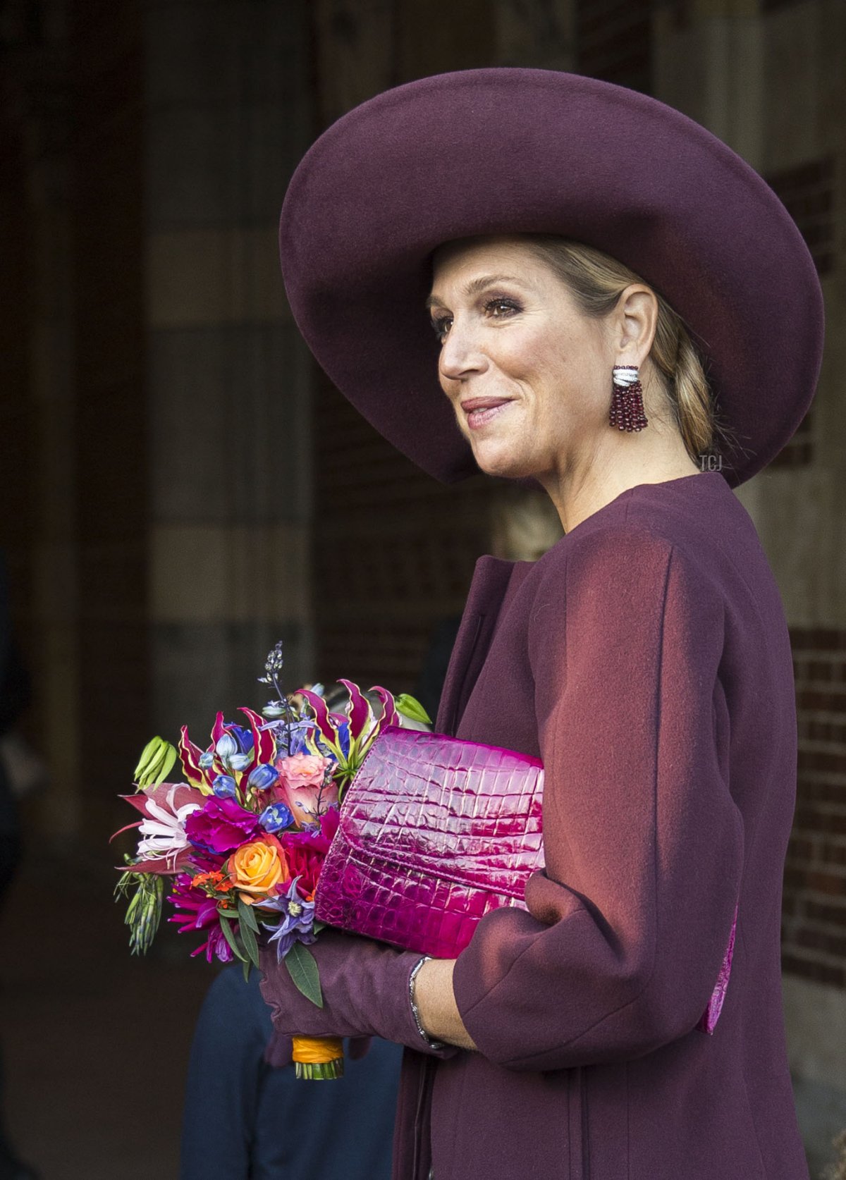 Queen Maxima of The Netherlands arrives for the opening the 10th International Hands On! Conference on children's education in museums at the Rijksmuseum on October 13, 2015 in Amsterdam, Netherlands
