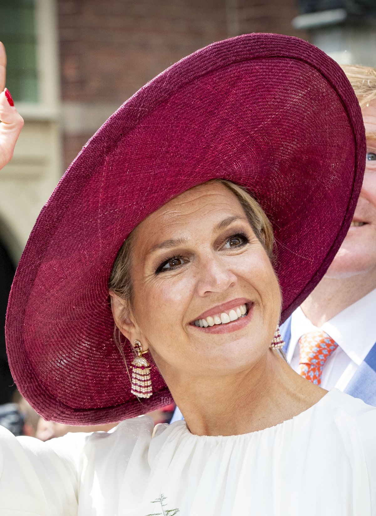 Queen Maxima of The Netherlands during a region visit on May 28, 2019 in Neder-Betuwe, Netherlands