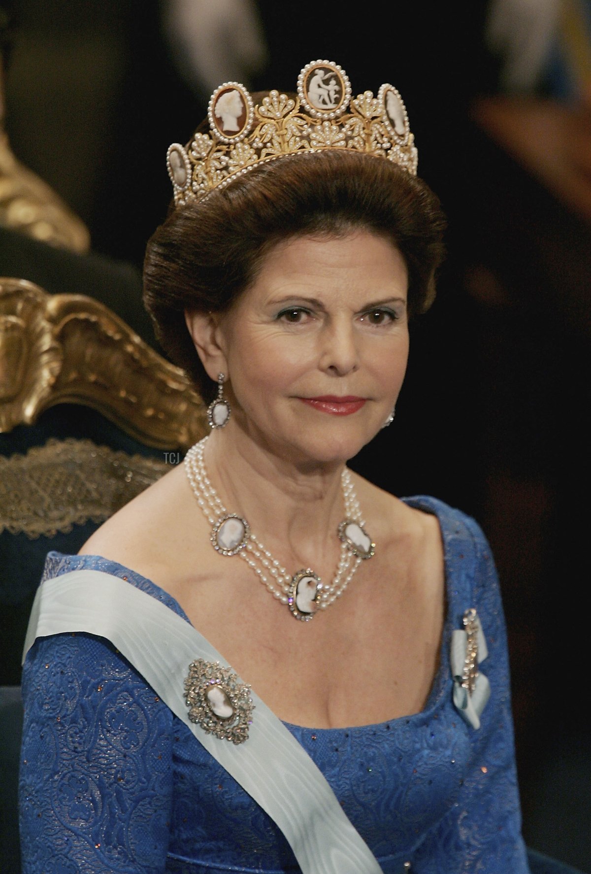 Queen Silvia of Sweden attends the Nobel Foundation Prize 2005 at the Concert Hall on December 10, 2005 in Stockholm, Sweden