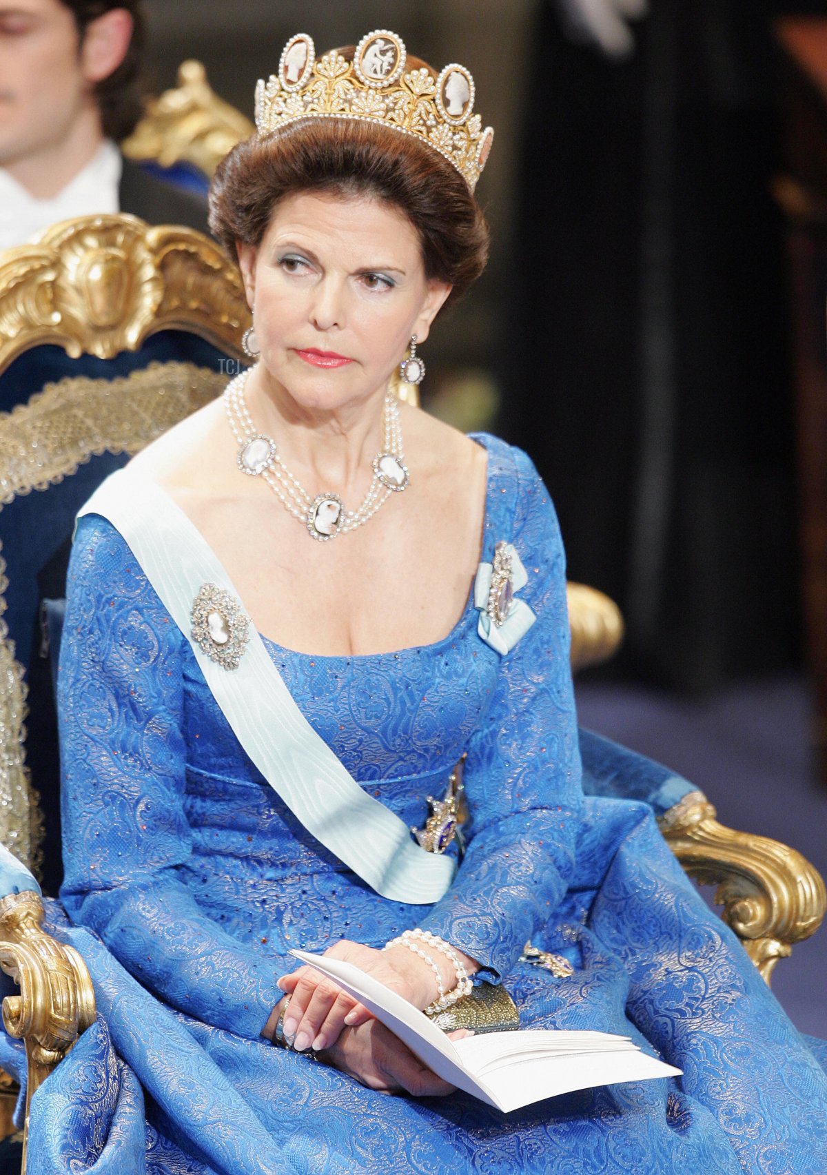 Swedish Queen Silvia appears during the Nobel Prize Award ceremony at the Concert Hall in Stockholm, 10 December 2005