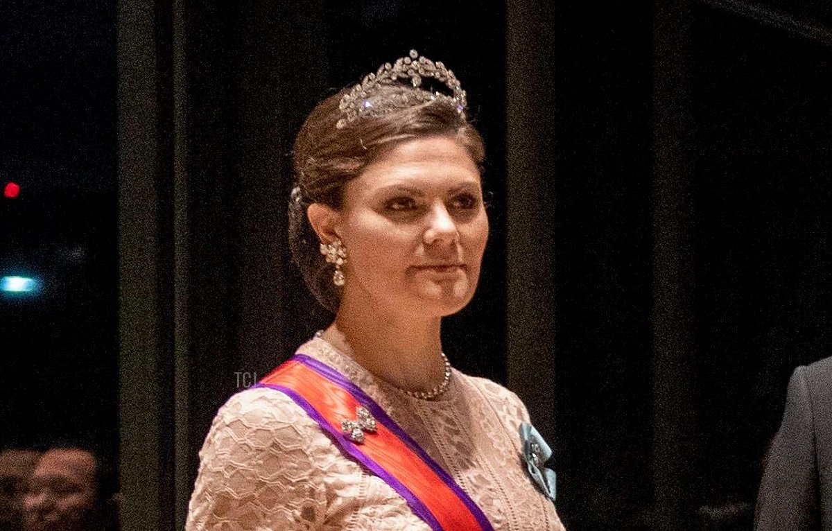 King Carl Gustaf and Crown Princess Victoria of Sweden arrive at the Imperial Palace Tokyo, on October 22, 2019, to attend the State-banquet on the occasion of the Inauguration of Emperor Naruhito