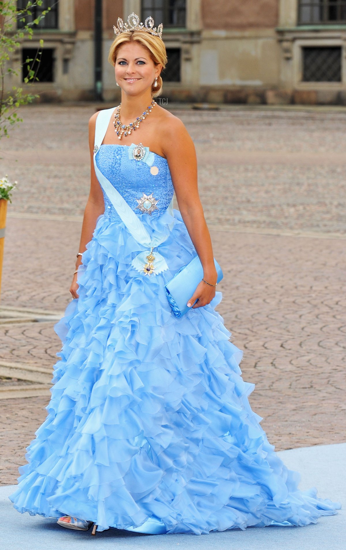 Princess Madeleine of Sweden arrives to attend the Wedding Banquet for Crown Princess Victoria of Sweden and her husband prince Daniel at the Royal Palace on June 19, 2010 in Stockholm, Sweden