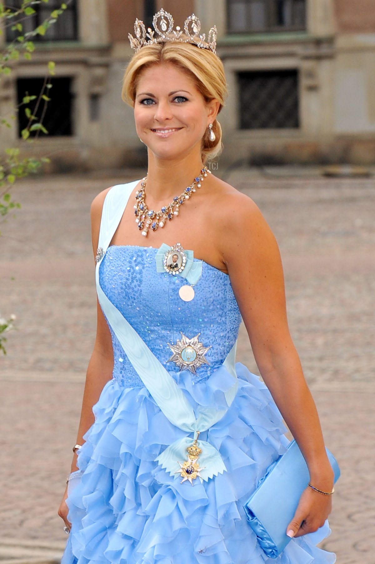 Princess Madeleine of Sweden arrives to attend the Wedding Banquet for Crown Princess Victoria of Sweden and her husband prince Daniel at the Royal Palace on June 19, 2010 in Stockholm, Sweden