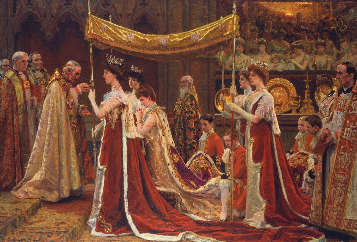 The Anointing of Queen Alexandra by Laurits Tuxen