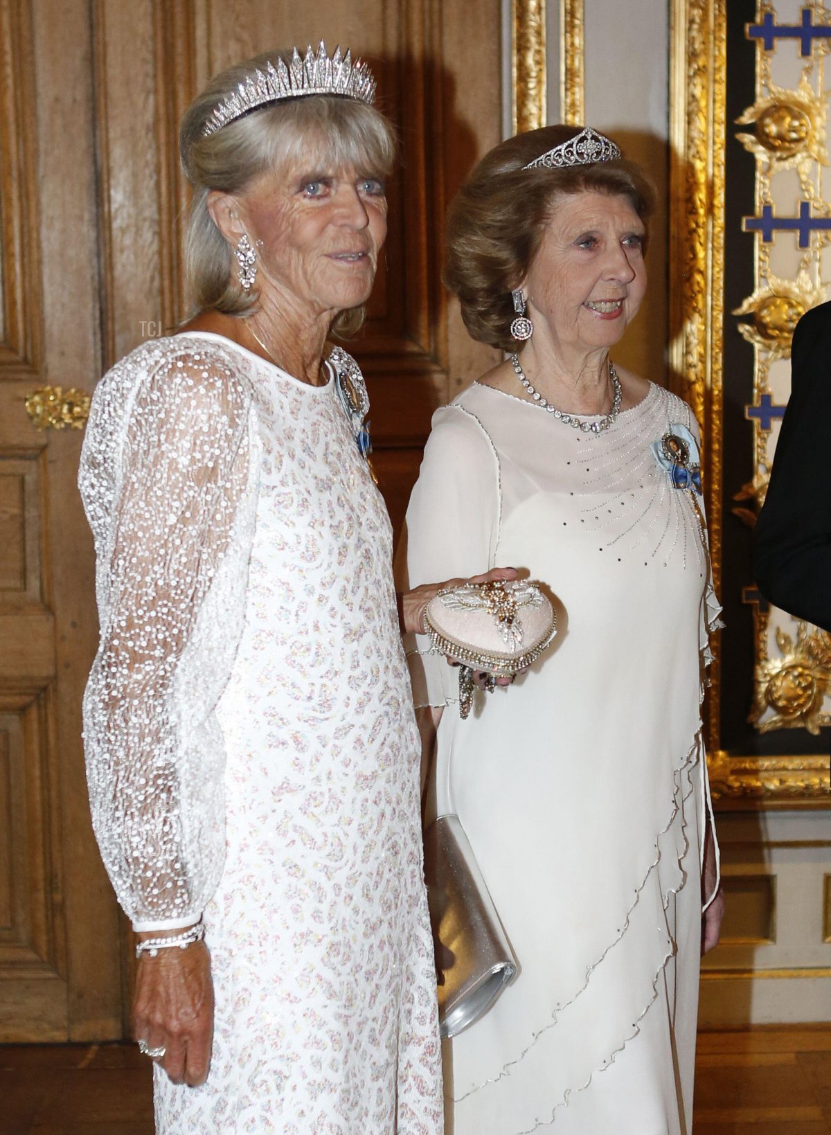 Princess Birgitta and Princess Desiree, arriving at the Banquet at the Royal Palace in connection with The King's birthday celebrations, Saturday, April 30, 2016