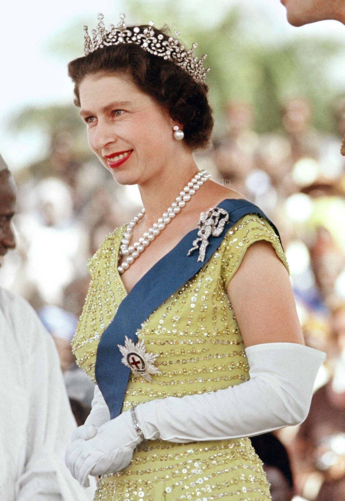 Queen Elizabeth II with her husband Prince Philip, the Duke of Edinburgh, pictured at a durbar at Bo, Sierra Leone, November 1961