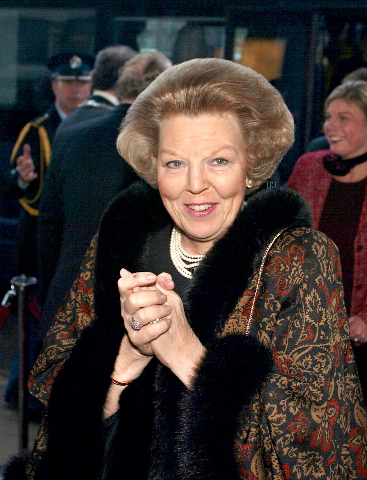 Dutch Queen Beatrix arrives at the Concertgebouw to attend a lunch concert in Amsterdam, Friday 01 February 2002