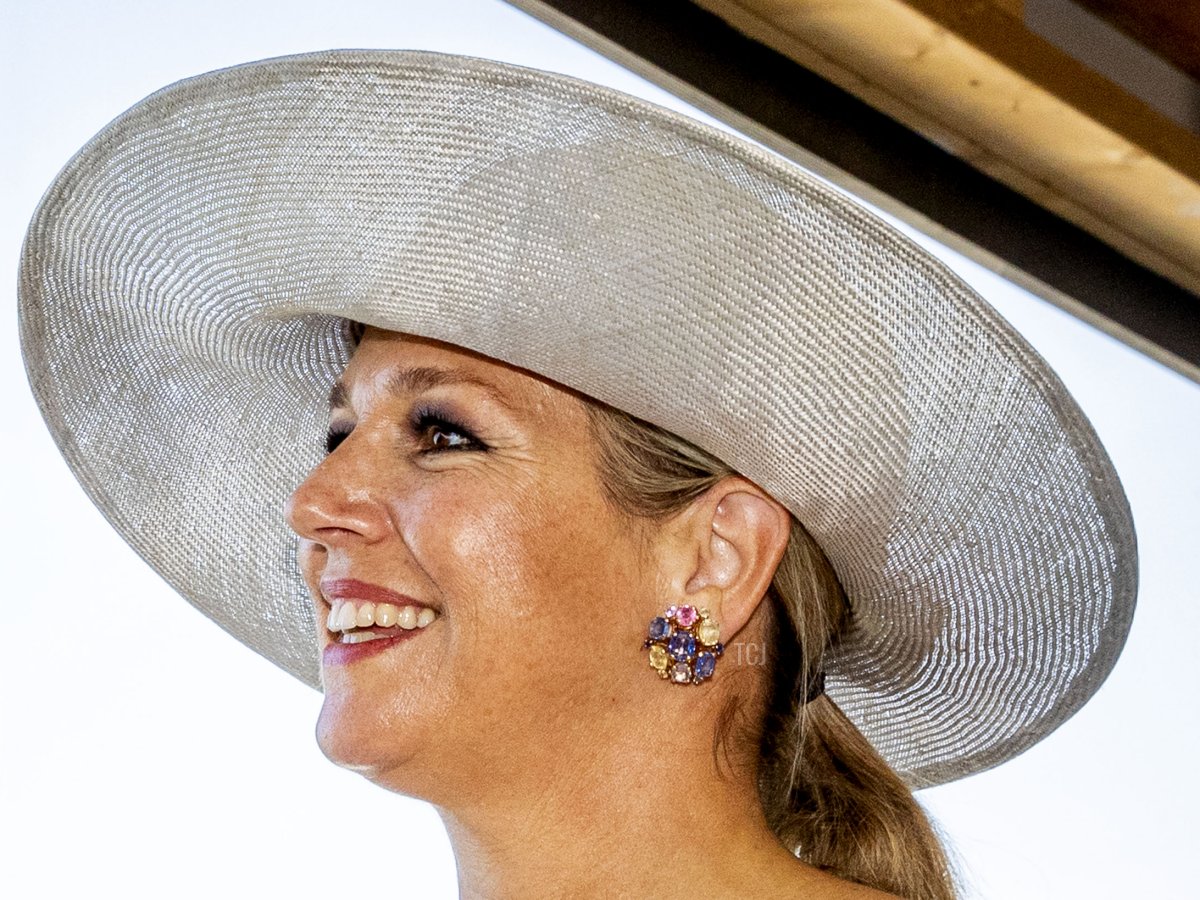 Queen Maxima of The Netherlands during the opening of No Limits horse stables that gives therapeutic riding lessons on June 25, 2019 in Noordwijk aan Zee, Netherlands