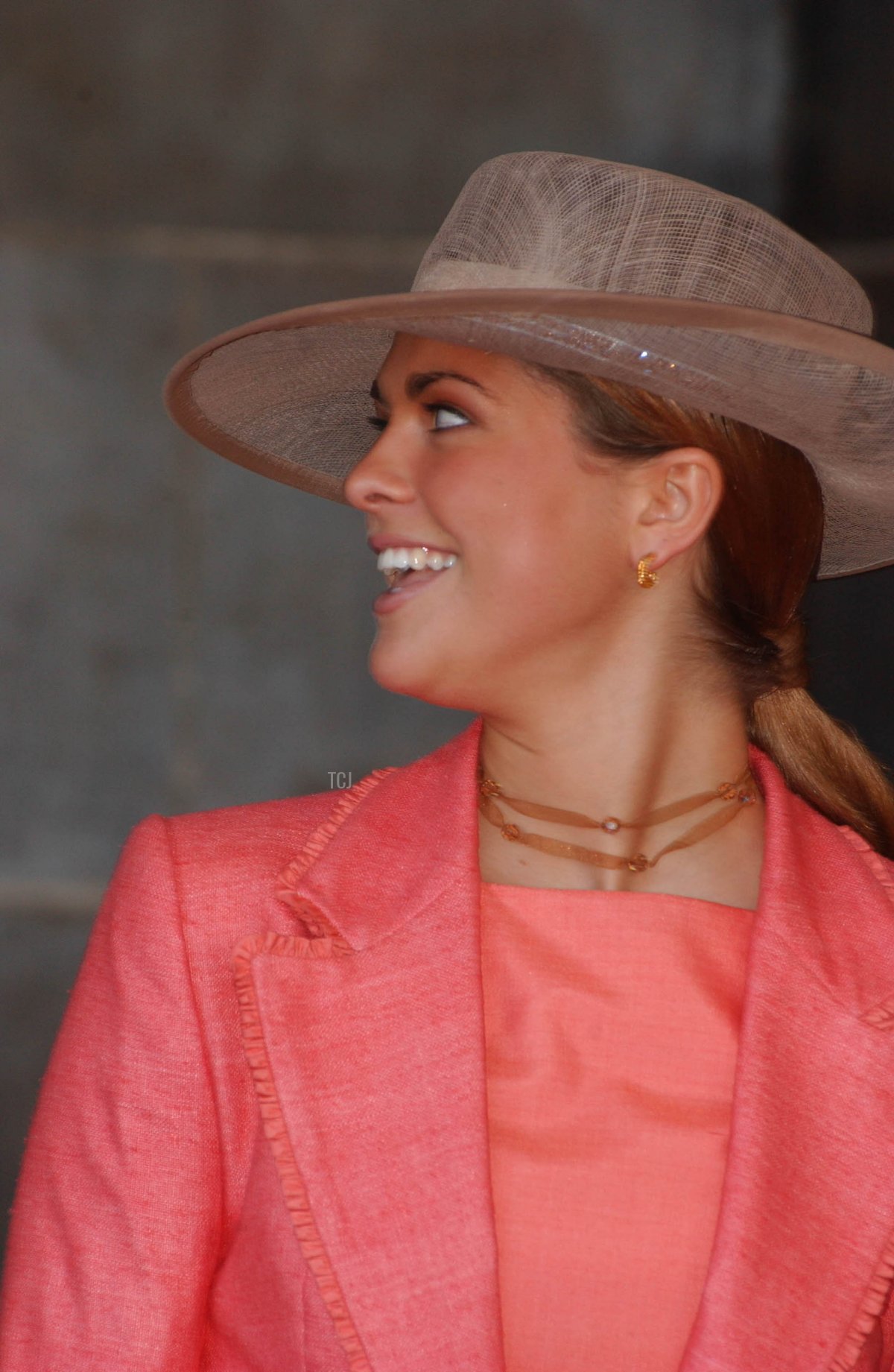 Princess Madelaine of Sweden arrives for the wedding of Dutch Crown Prince Willem Alexander and Crown Princess Maxima Zorreguieta February 2, 2002 in Amsterdam