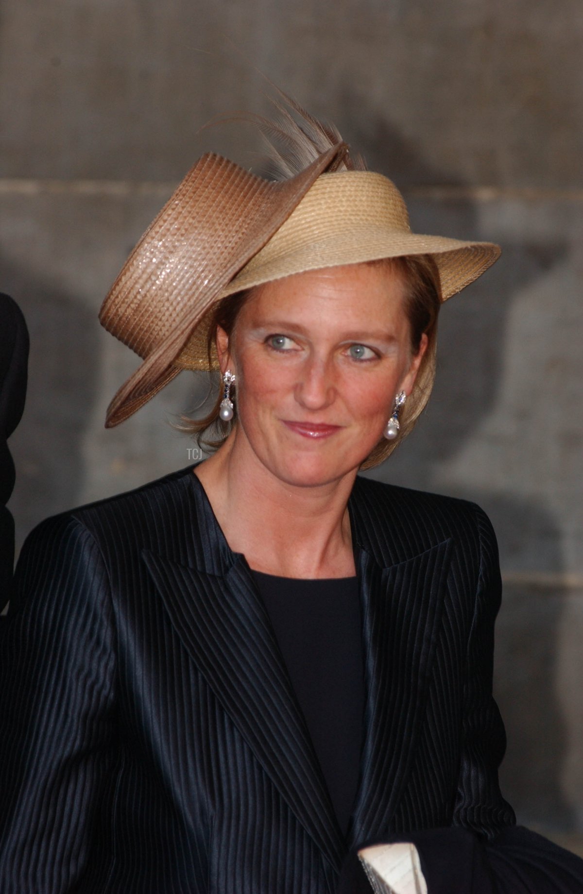 Princess Astrid arrives for the wedding of Dutch Crown Prince Willem Alexander and Crown Princess Maxima Zorreguieta February 2, 2002 in Amsterdam