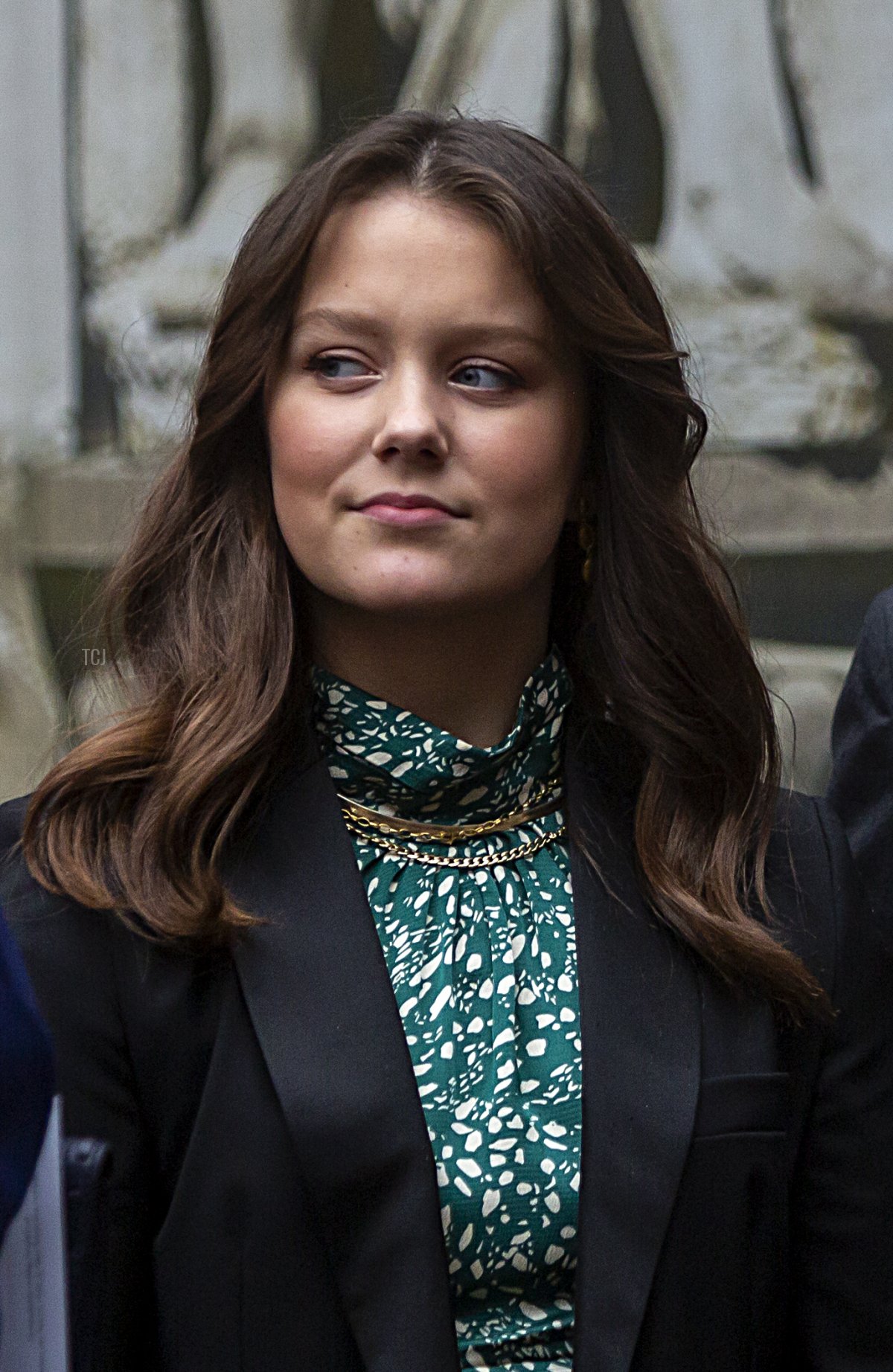 Crown Princess Mary of Denmark together with Crown Prince Frederik and the twins, Prince Vincent and Princess Josephine and their older sister, Princess Isabella, seen at, the opening of the exhibition "H.K.H. Crown Princess Mary 1972-2022" at Frederiksborg Museum of National History on February 3, 2022 in Hillerod, Denmark