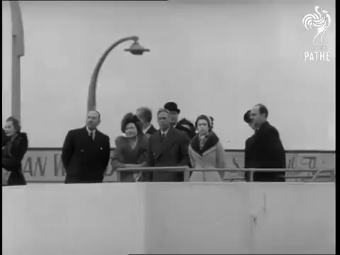 The royals watch Princess Elizabeth's departure, 1952