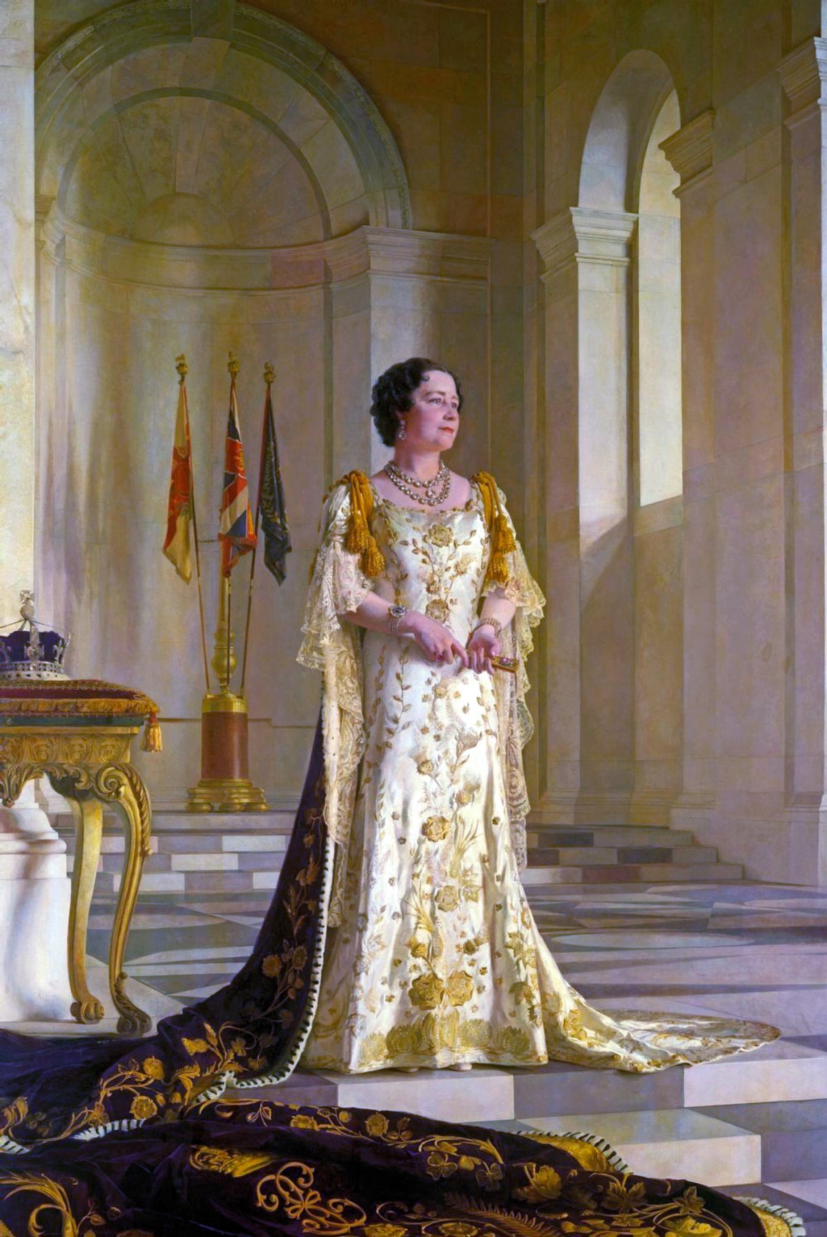 Coronation portrait of Elizabeth Bowes-Lyon, queen consort of George VI
