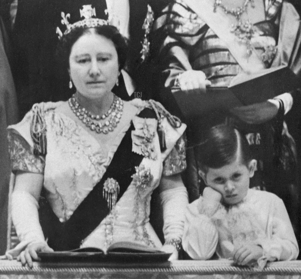 The Queen Mother and Prince Charles attend the ceremony of coronation of the Queen Elizabeth II, 02 June 1953, in Westminster Abbey, in London