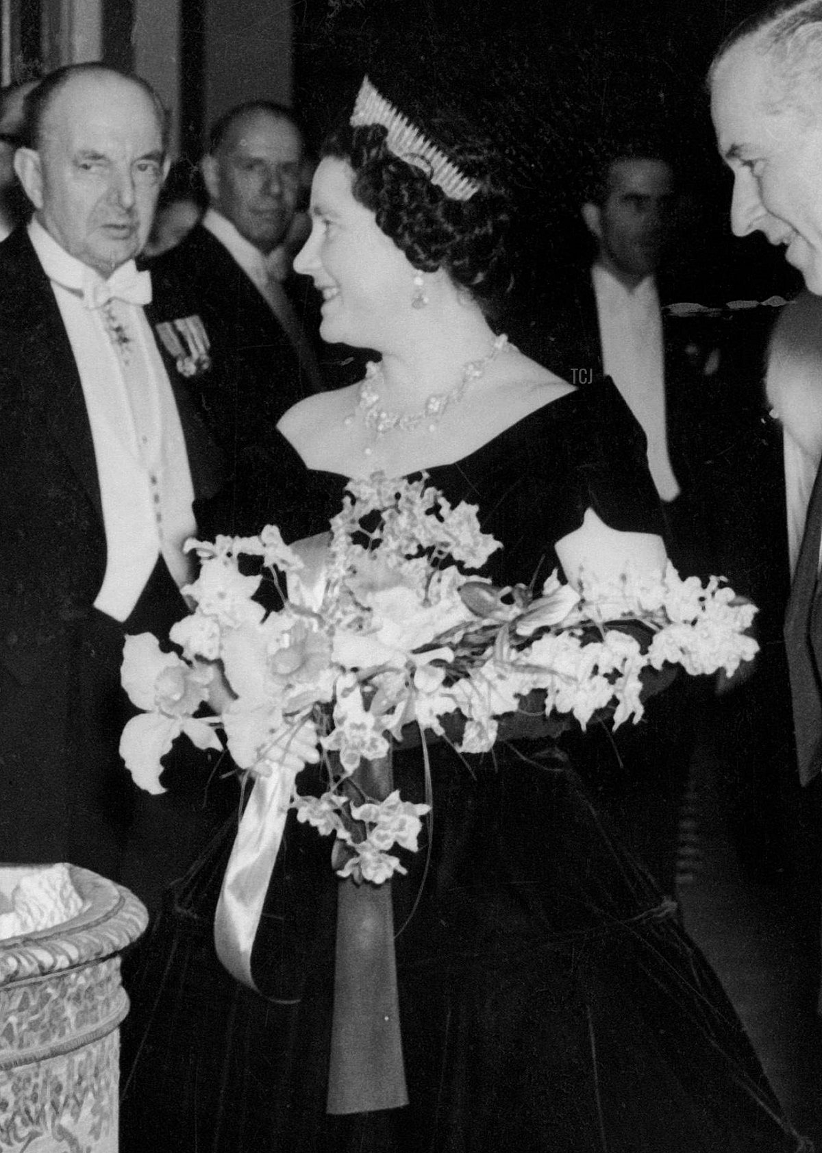 The royal family attends the Anglo-Danish Society Reception at the Victoria and Albert Museum in London, 6 Dec 1948