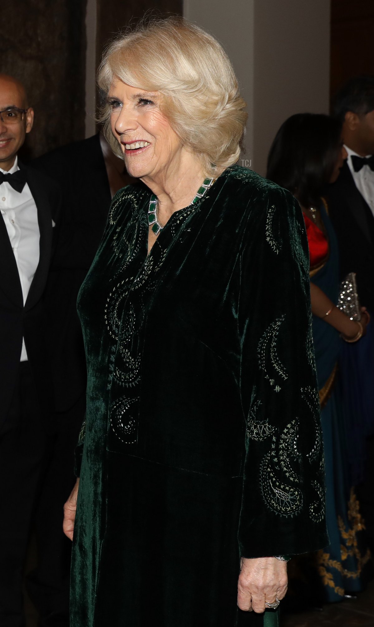 Camilla, Duchess of Cornwall attends a reception to celebrate the British Asian Trust at The British Museum on February 09, 2022 in London, England