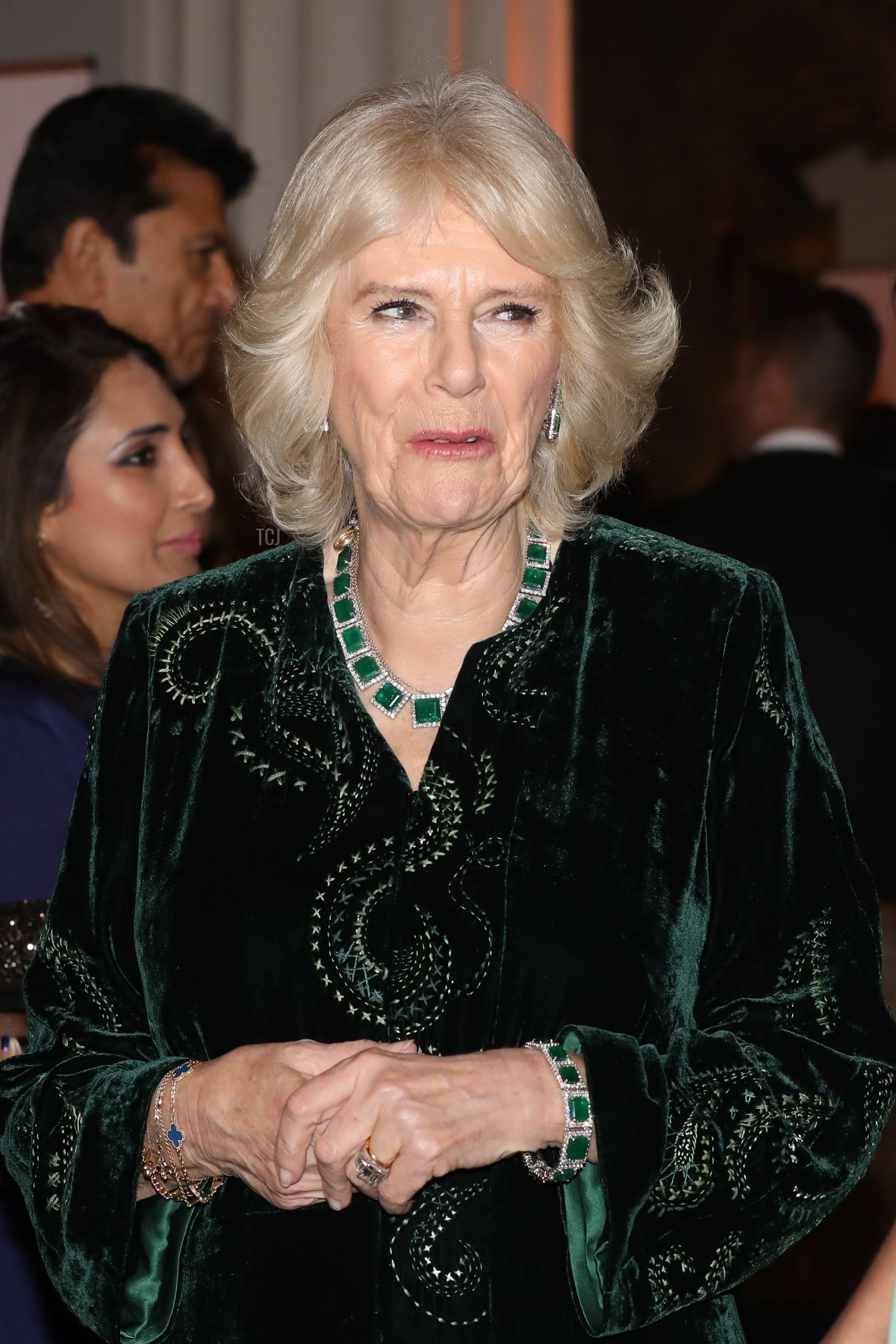 Camilla, Duchess of Cornwall attends a reception to celebrate the British Asian Trust at The British Museum on February 09, 2022 in London, England