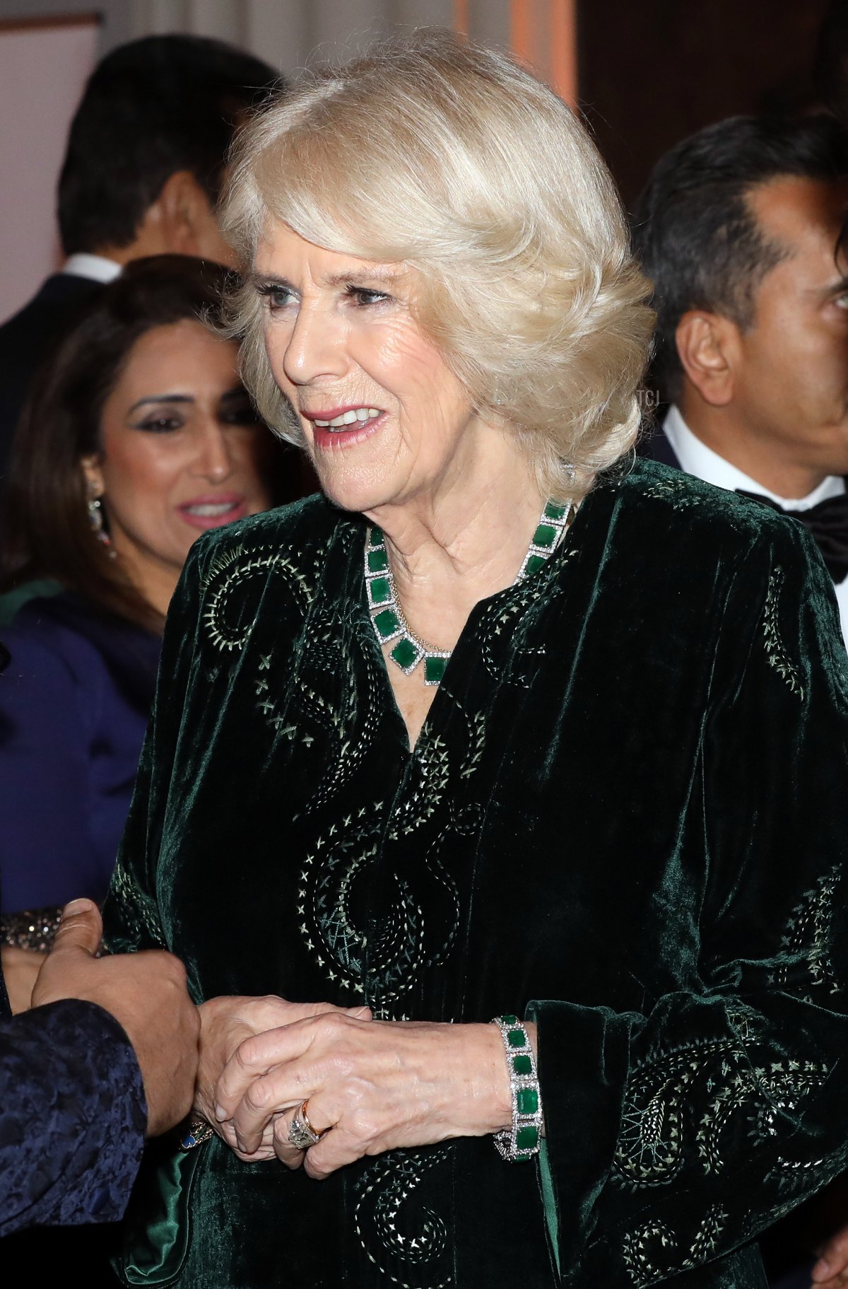 Camilla, Duchess of Cornwall attends a reception to celebrate the British Asian Trust at The British Museum on February 09, 2022 in London, England