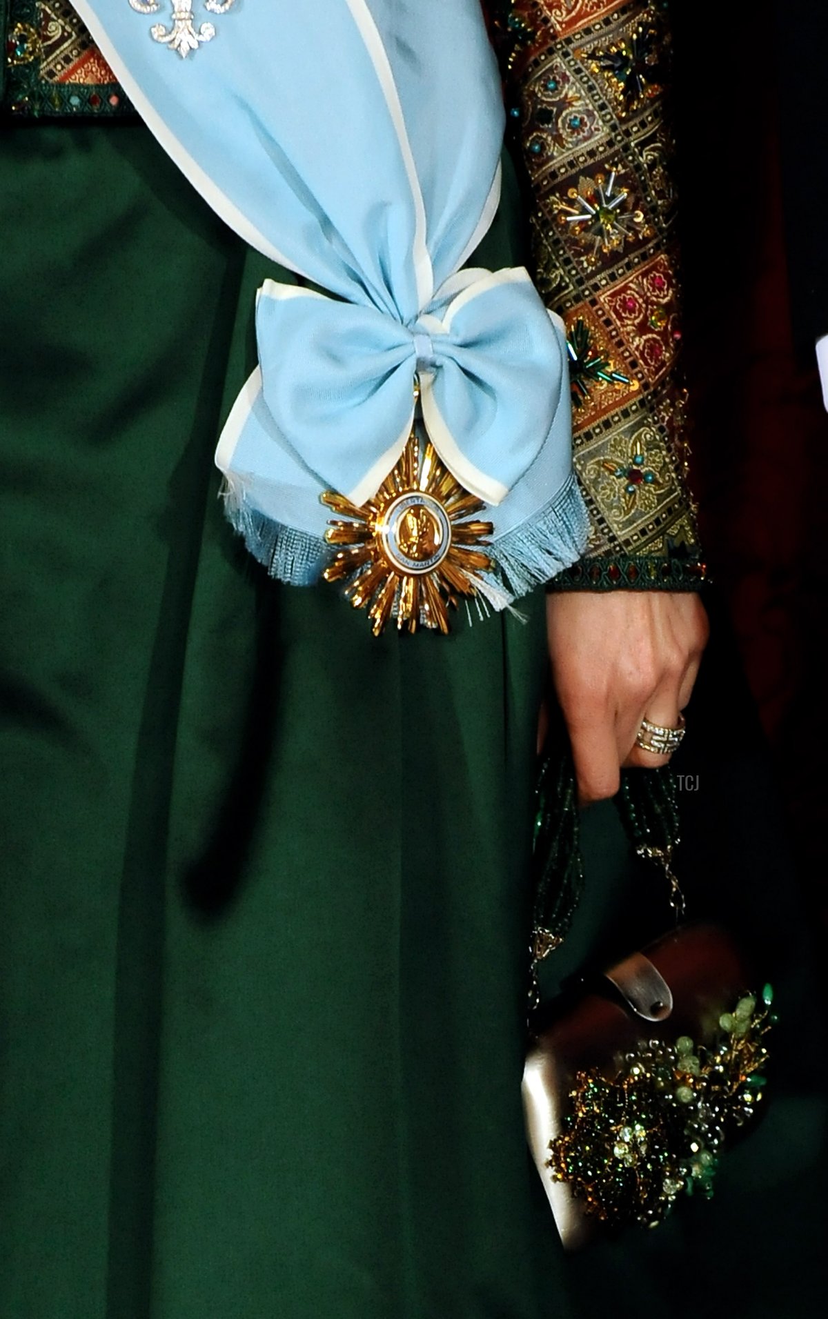 Princess Letizia of Spain attends a Gala Dinner honouring Argentine President Cristina Fernandez de Kirchner, at The Royal palace on February 09, 2009 in Madrid, Spain