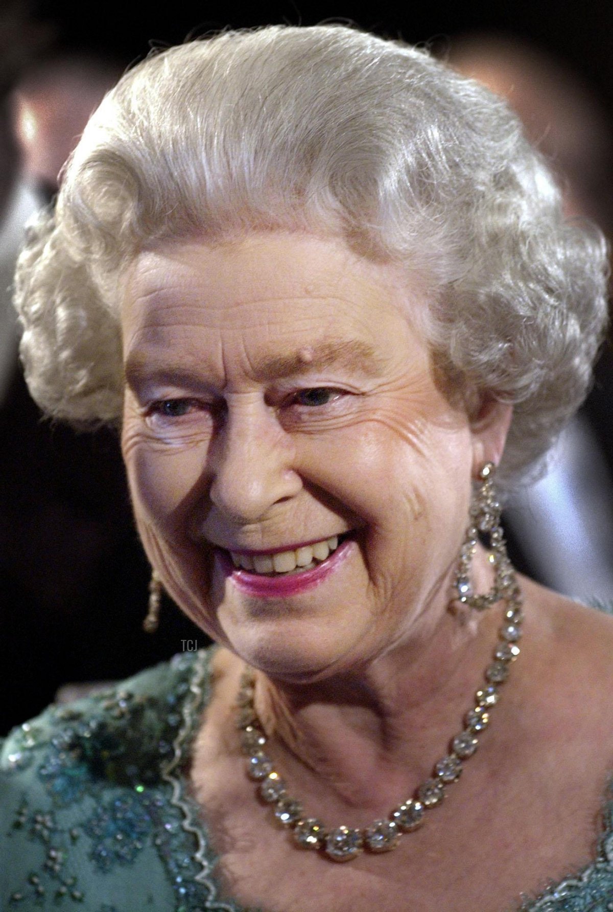 Britain's Queen Elizabeth II arrives at the Festival Theatre in Edinburgh for the start of the 75th Royal Variety performance, November 2003
