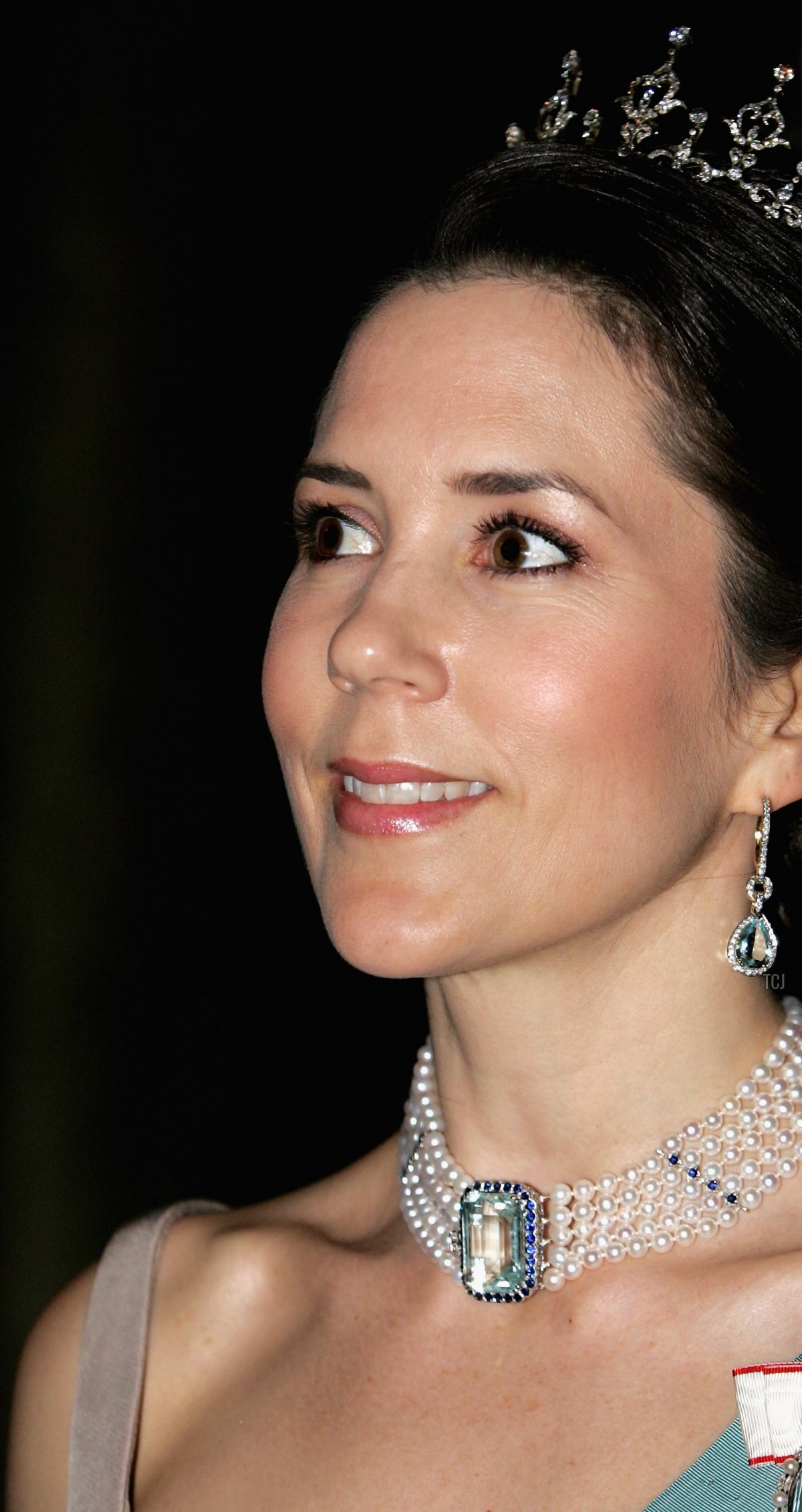 Princess Mary of Denmark arrives for the Gala Dinner at Royal Palace to celebrate King Carl XVI Gustaf of Sweden's 60th Birthday on April 30, 2006 in Stockholm, Sweden