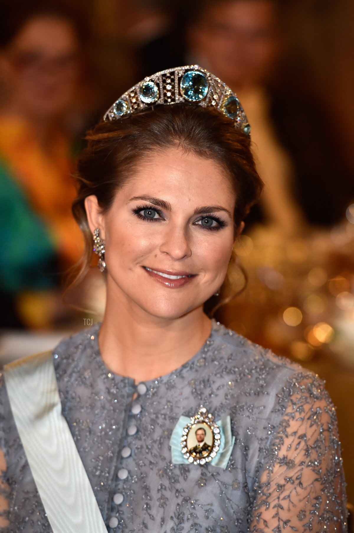 Princess Madeleine of Sweden attends the Nobel Prize Banquet 2015 at City Hall on December 10, 2015 in Stockholm, Sweden