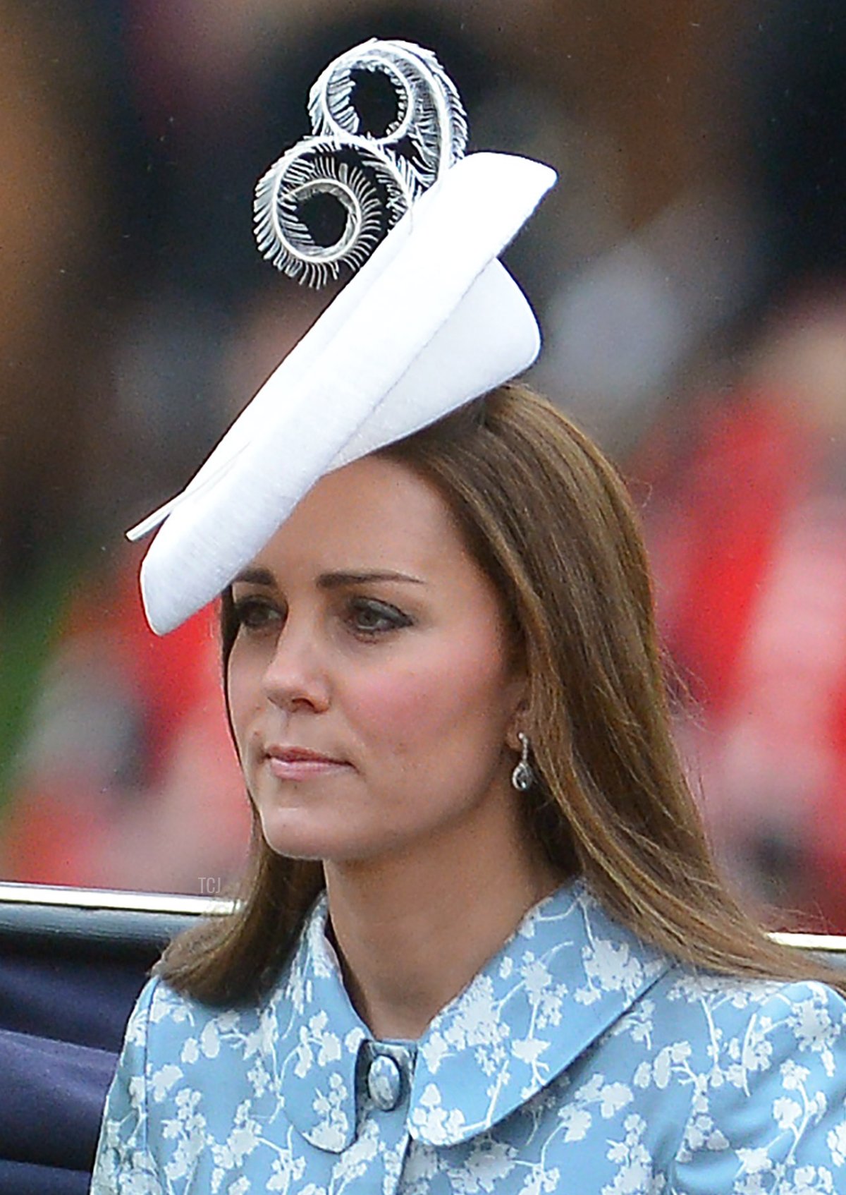Catherine, Duchess Of Cambridge arrives at Horseguards Parade during the annual Trooping The Colour ceremony at Horse Guards Parade on June 13, 2015 in London, England