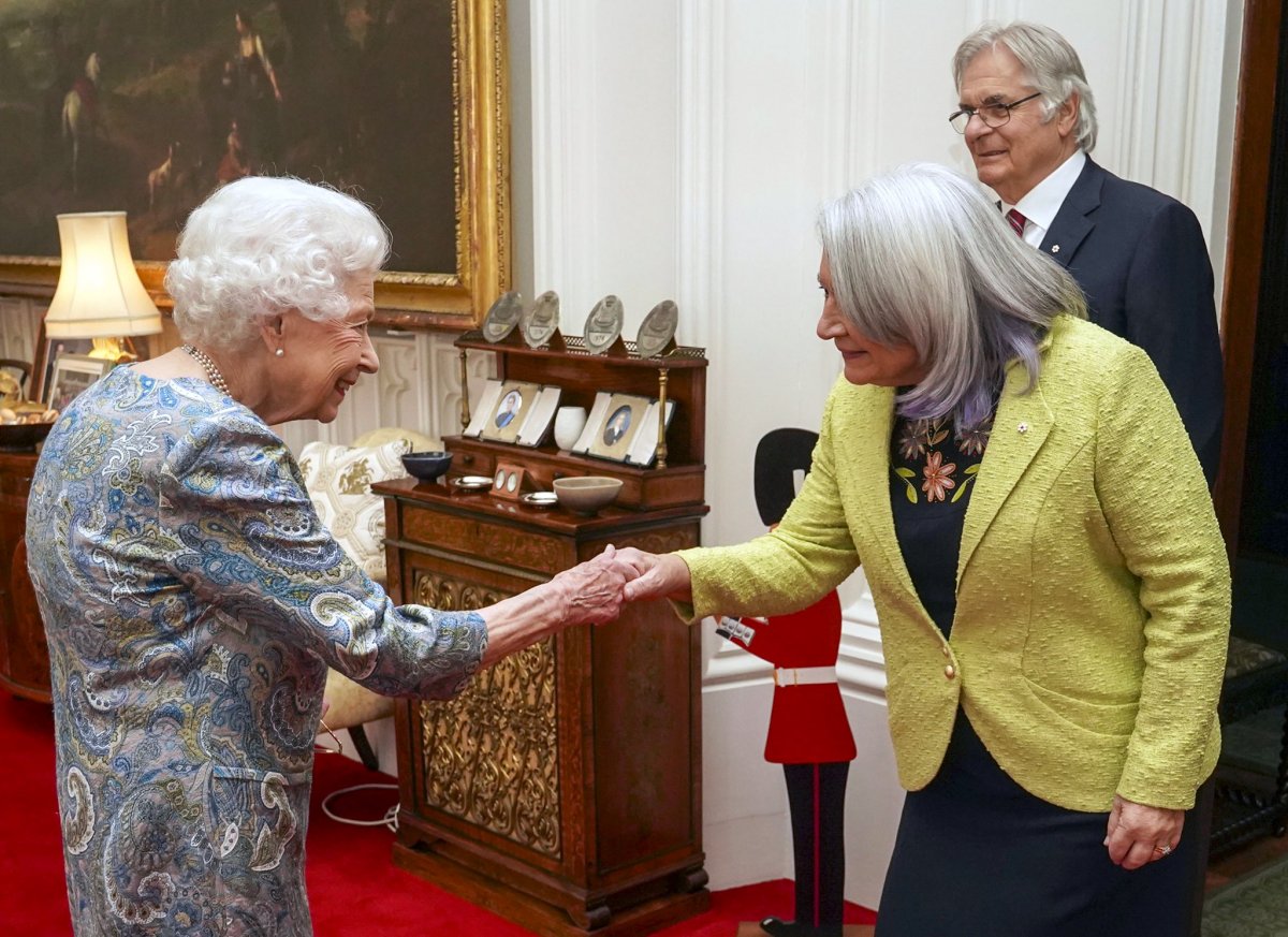 The Queen met her Governor-General of Canada, Mary Simon, at Windsor Castle, 15 Mar 2022