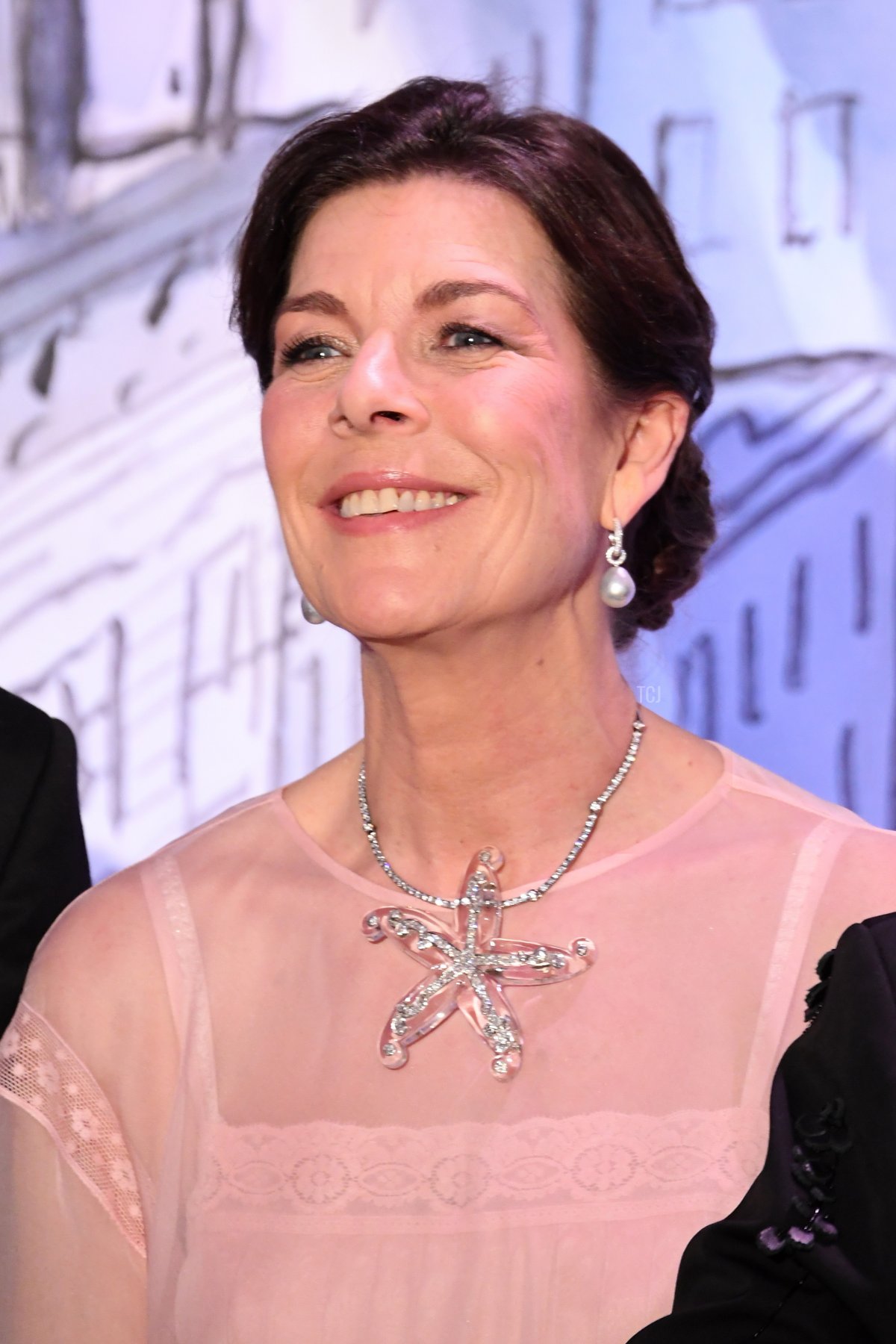 Princess Caroline of Hanover arrives at the Rose Ball 2018 To Benefit The Princess Grace Foundation at Sporting Monte-Carlo on March 24, 2018 in Monte-Carlo, Monaco