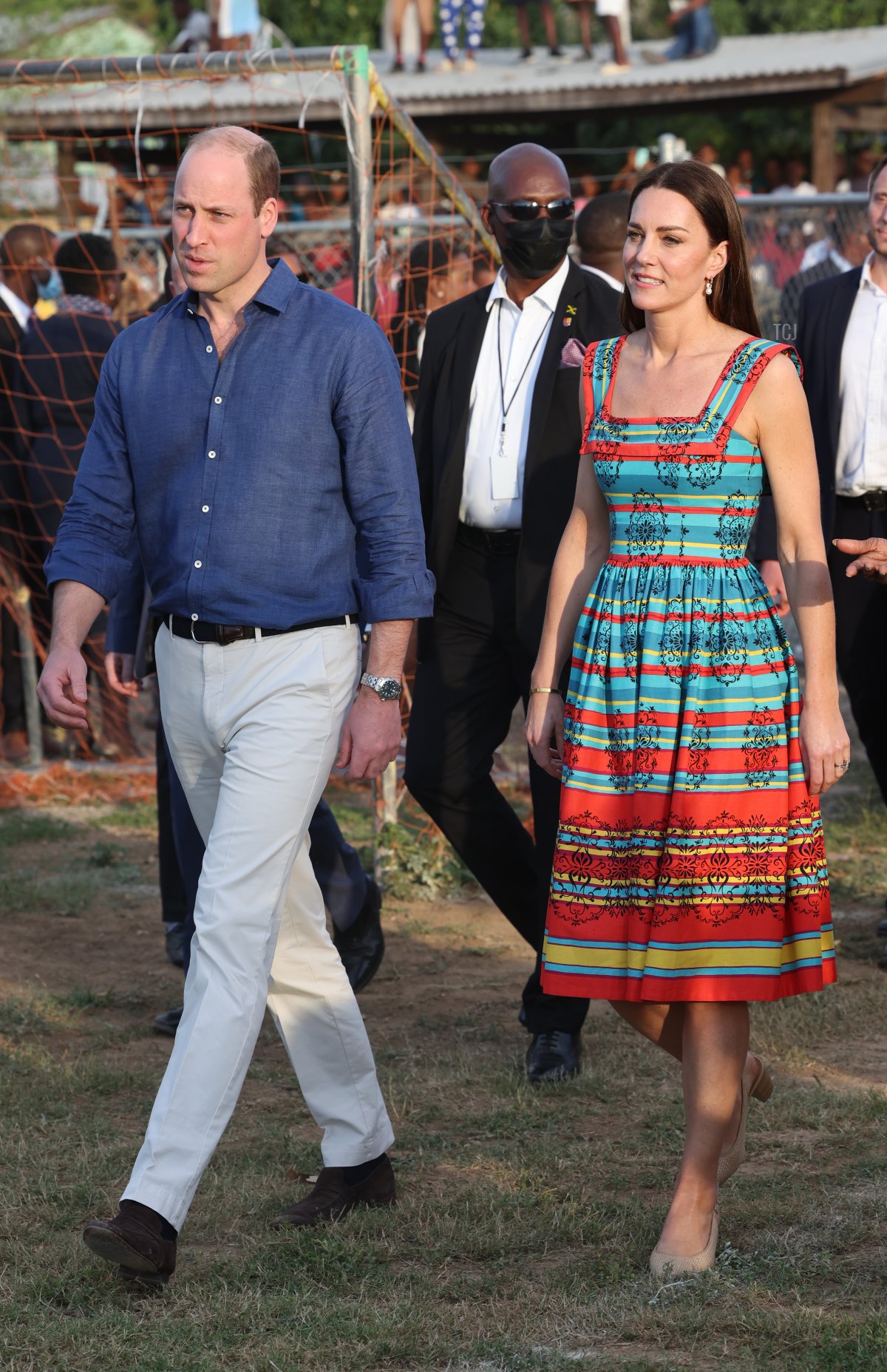 Prince William, Duke of Cambridge and Catherine, Duchess of Cambridge visit Trench Town, the birthplace of reggae music, on day four of the Platinum Jubilee Royal Tour of the Caribbean on March 22, 2022 in Kingston, Jamaica