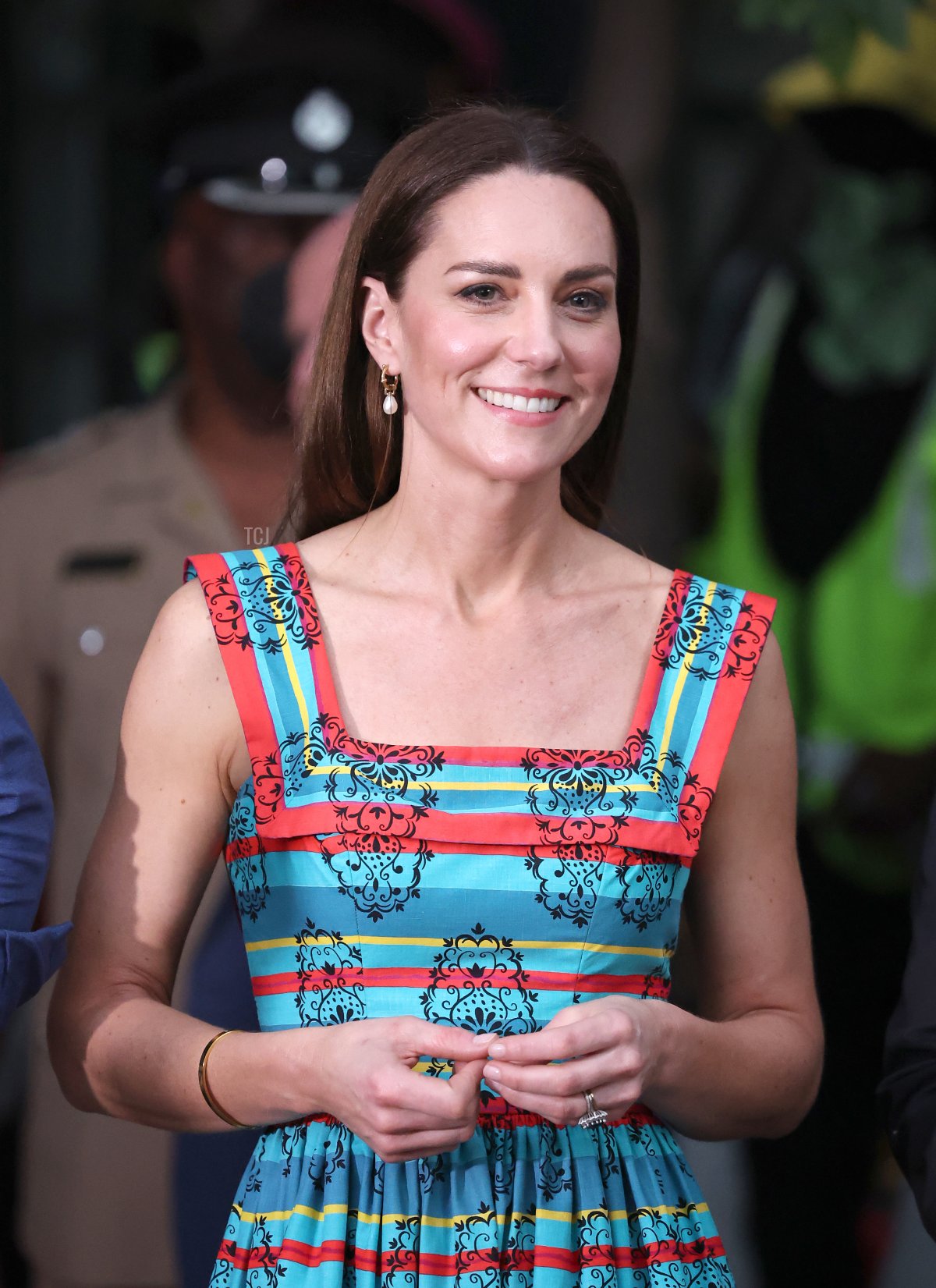 Catherine, Duchess of Cambridge visits Trench Town on day four of the Platinum Jubilee Royal Tour of the Caribbean on March 22, 2022 in Kingston, Jamaica
