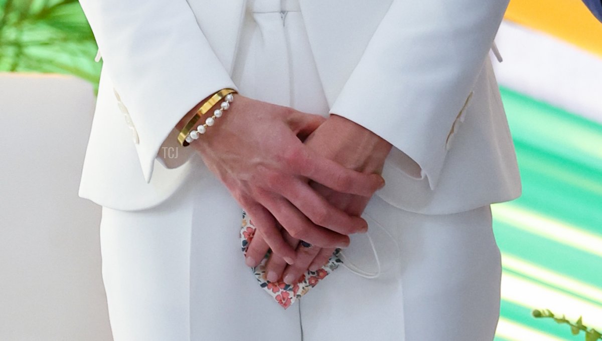 Catherine, Duchess of Cambridge during a visit to Spanish Town Hospital on March 23, 2022 in Spanish Town, Jamaica