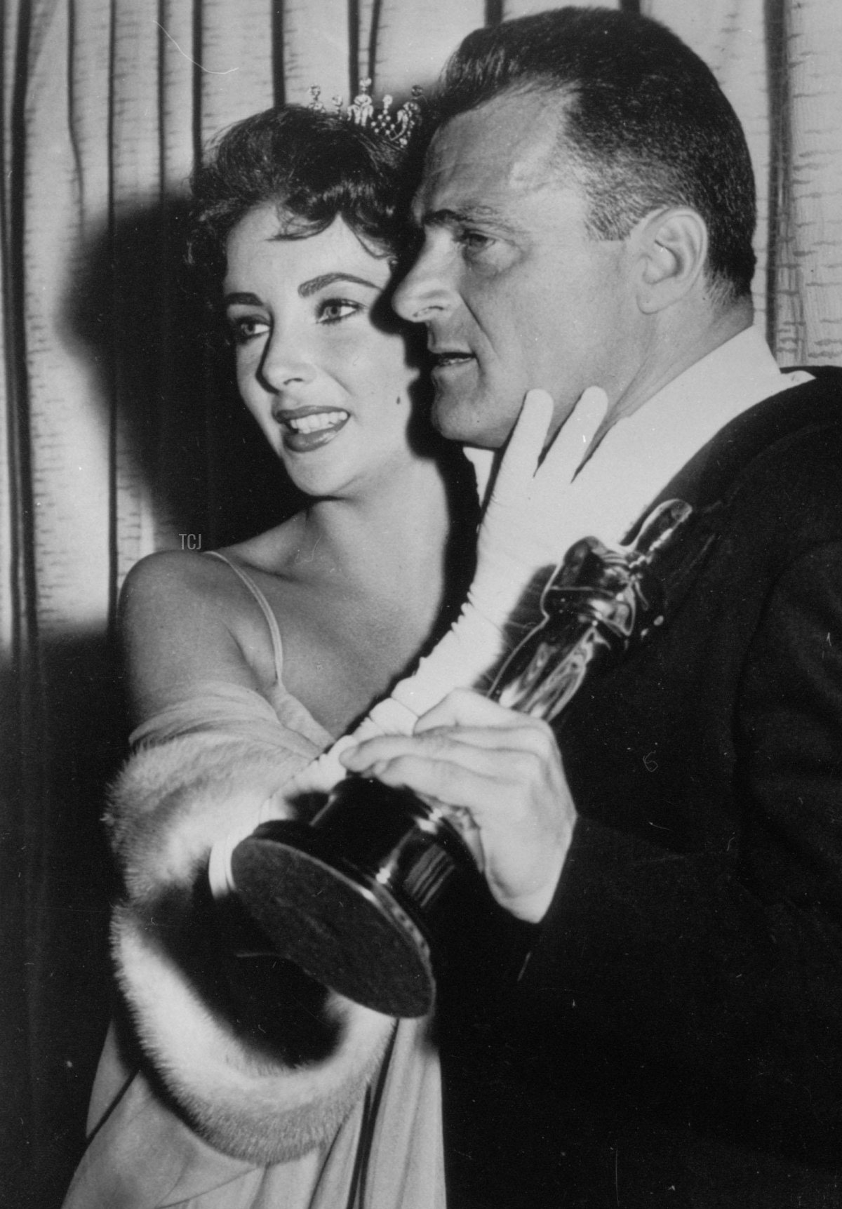 Elizabeth Taylor and husband Michael Todd, Oscars 1957
