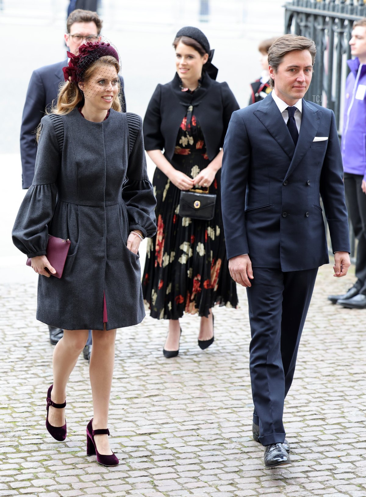 Princess Beatrice of York and Edoardo Mapelli Mozzi attends the memorial service for the Duke Of Edinburgh at Westminster Abbey on March 29, 2022 in London, England