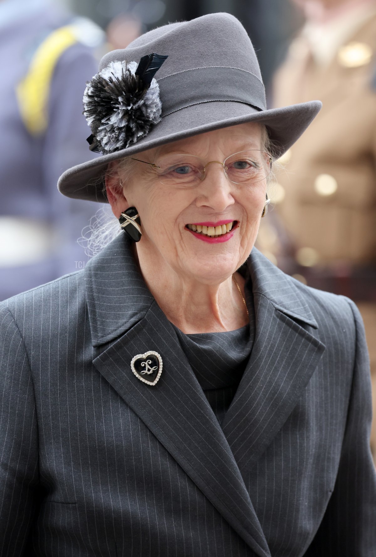 Queen Margrethe II of Denmark attends the memorial service for the Duke Of Edinburgh at Westminster Abbey on March 29, 2022 in London, England