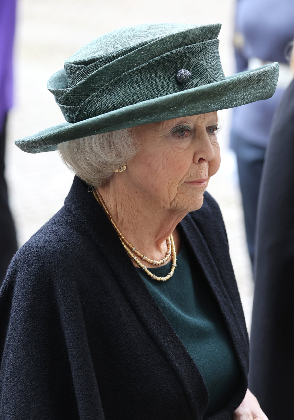 Princess Beatrix of the Netherlands attends the memorial service for the Duke Of Edinburgh at Westminster Abbey on March 29, 2022 in London, England