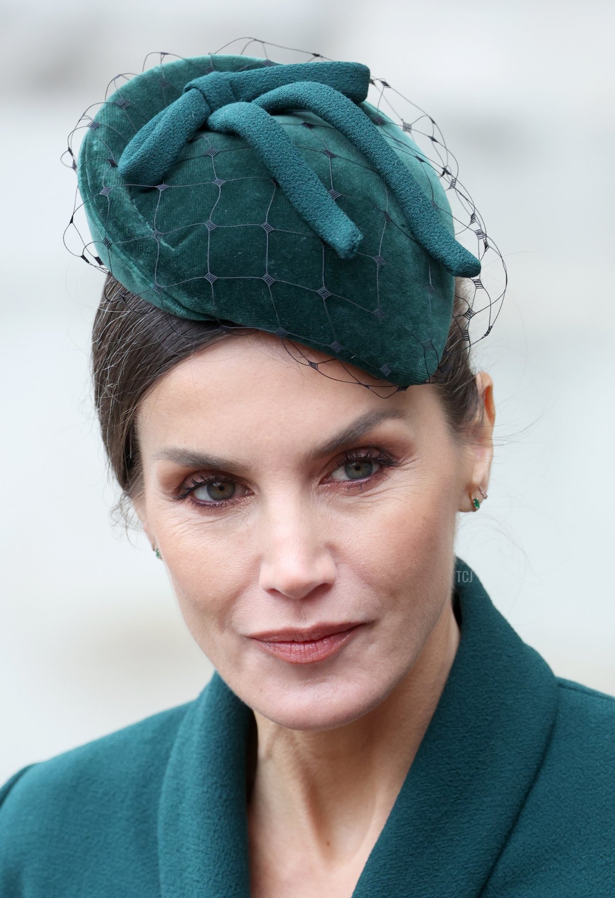 Queen Letizia of Spain departs the memorial service for the Duke Of Edinburgh at Westminster Abbey on March 29, 2022 in London, England