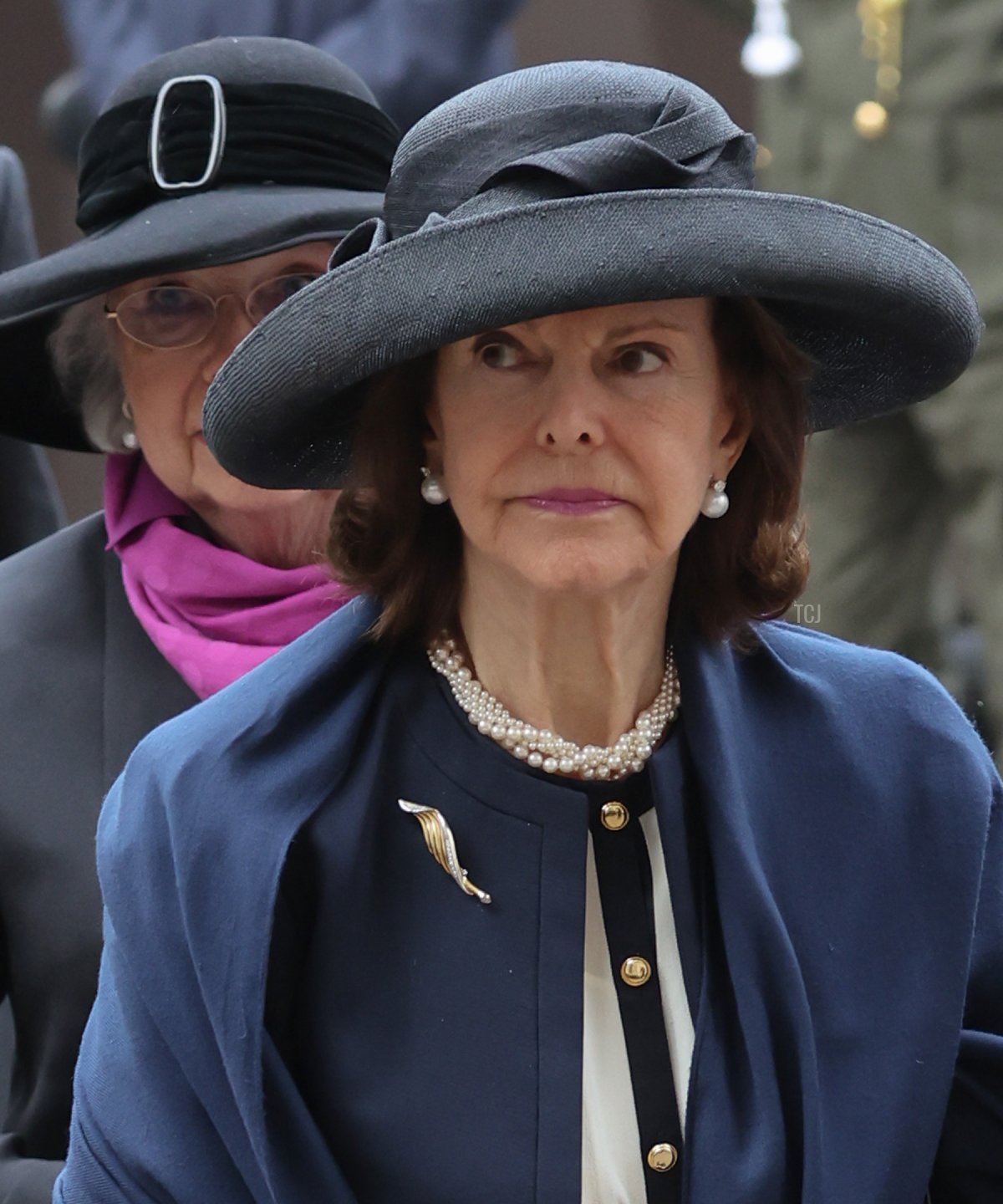 Queen Silvia of Sweden and King Carl XVI Gustaf of Sweden attend the memorial service for the Duke Of Edinburgh at Westminster Abbey on March 29, 2022 in London, England