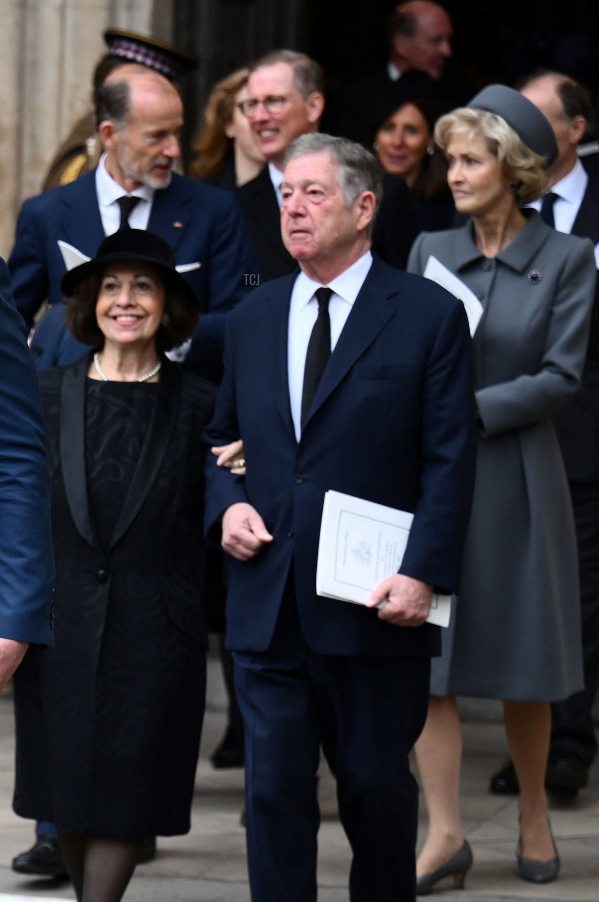 Royals leave after attending a Service of Thanksgiving for Britain's Prince Philip, Duke of Edinburgh, at Westminster Abbey in central London on March 29, 2022