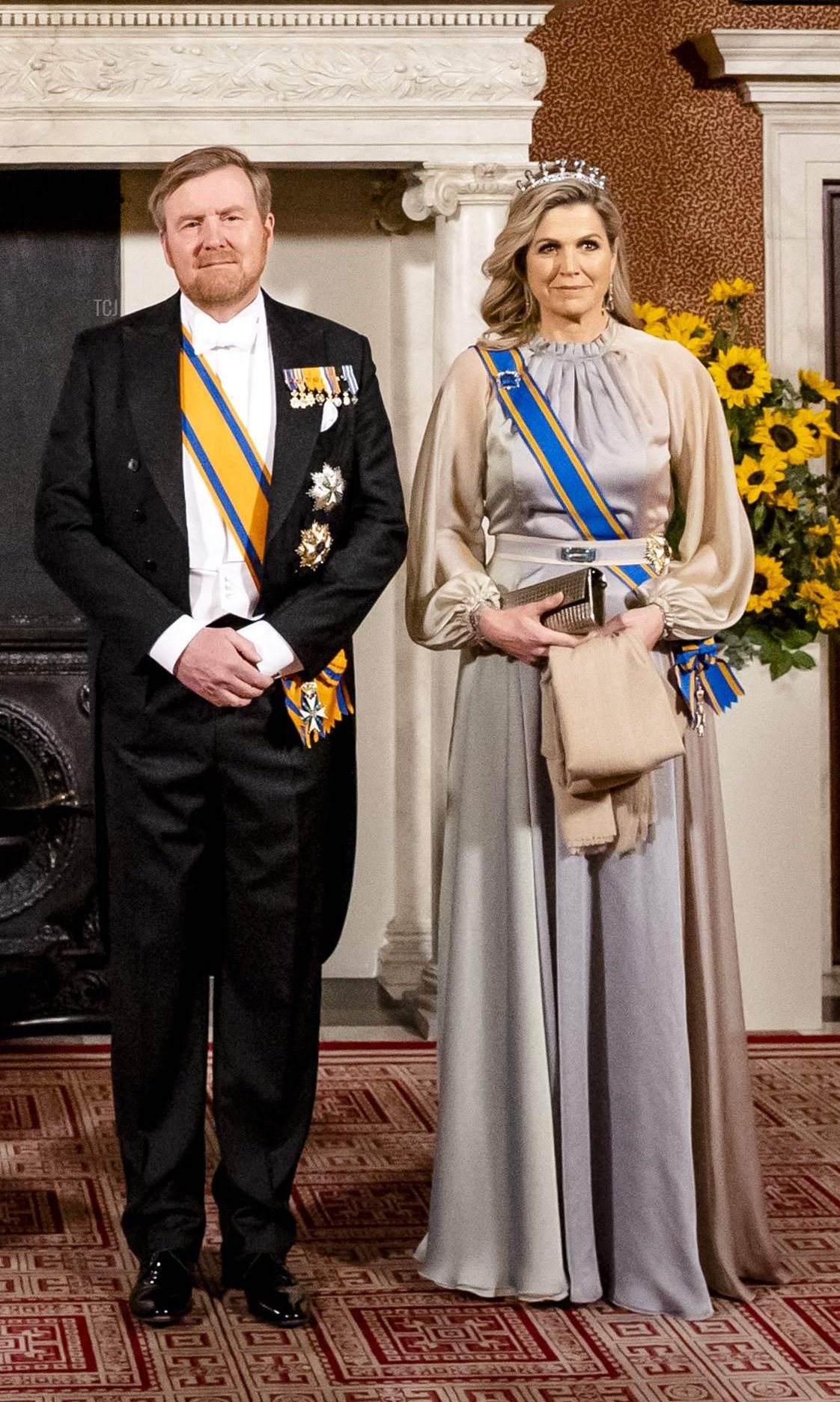 Netherland's King Willem-Alexander (2nd R) and Queen Maxima (R) pose with India's President Ram Nath Kovind (2nd L) and his wife Savita Kovind (L) in Amsterdam on April 5, 2022, on the first day of Kovind's state visit in the Netherlands aimed at broadening the cooperation between the two countries
