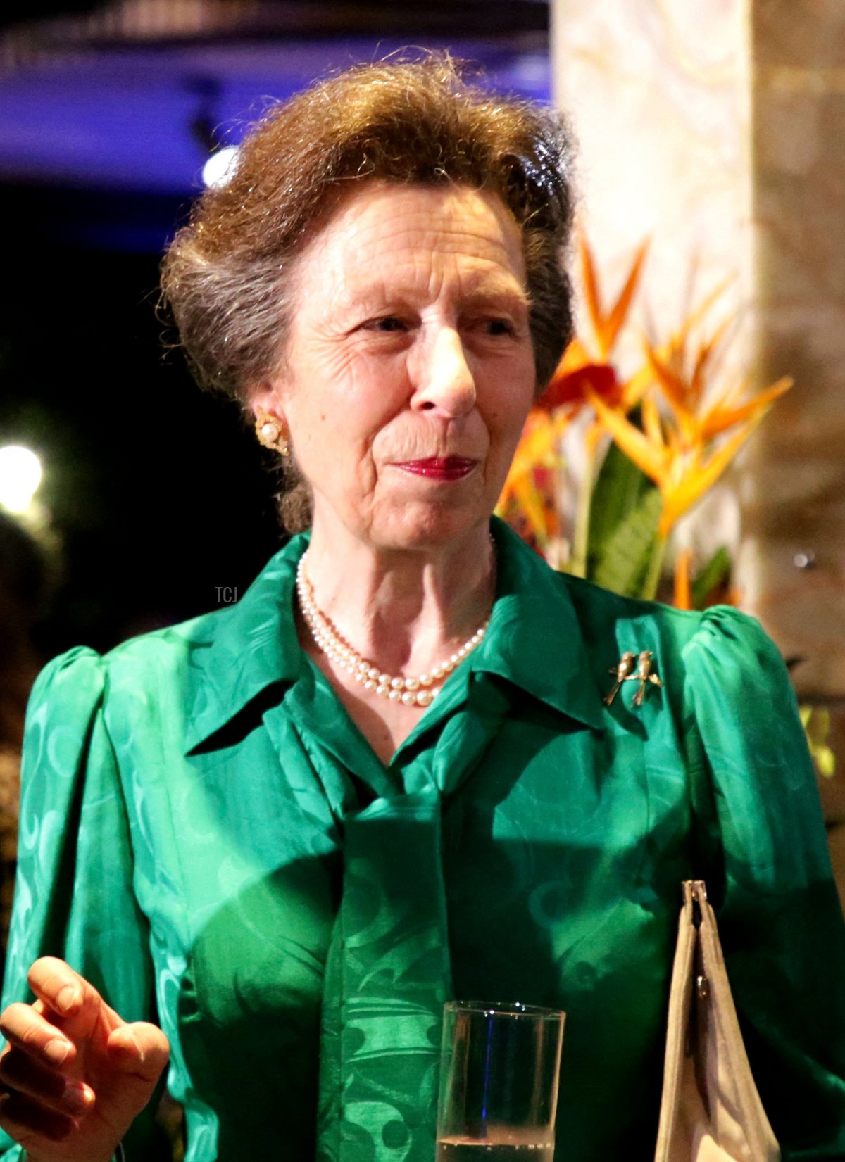 Britain's Princess Anne (R) arrives to speak at a reception for business leaders and politicians in Port Moresby on April 11, 2022 during her royal trip to Papua New Guinea in celebration of the Queen's Platinum Jubilee