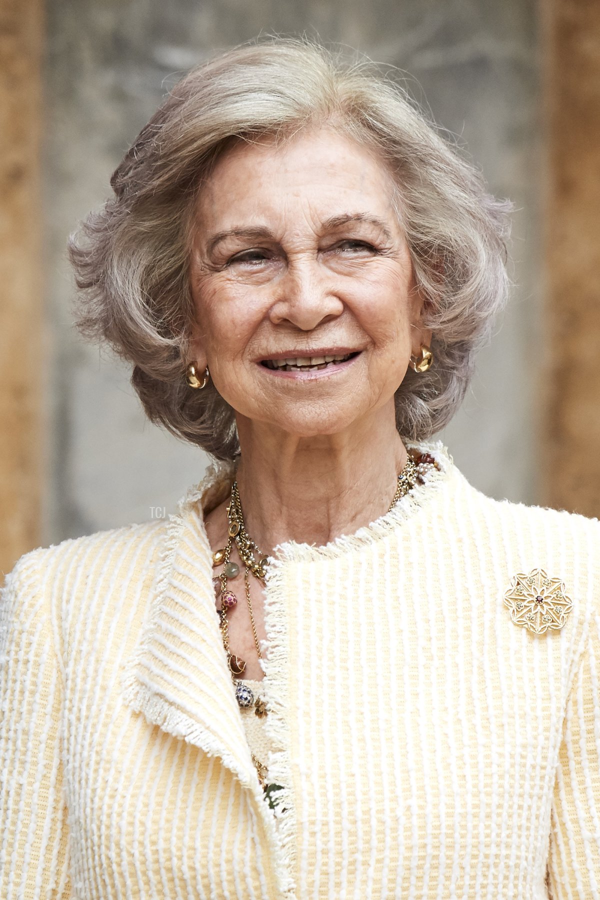 Queen Sofia attends the Easter Mass at the Cathedral of Palma de Mallorca on April 21, 2019 in Palma de Mallorca, Spain