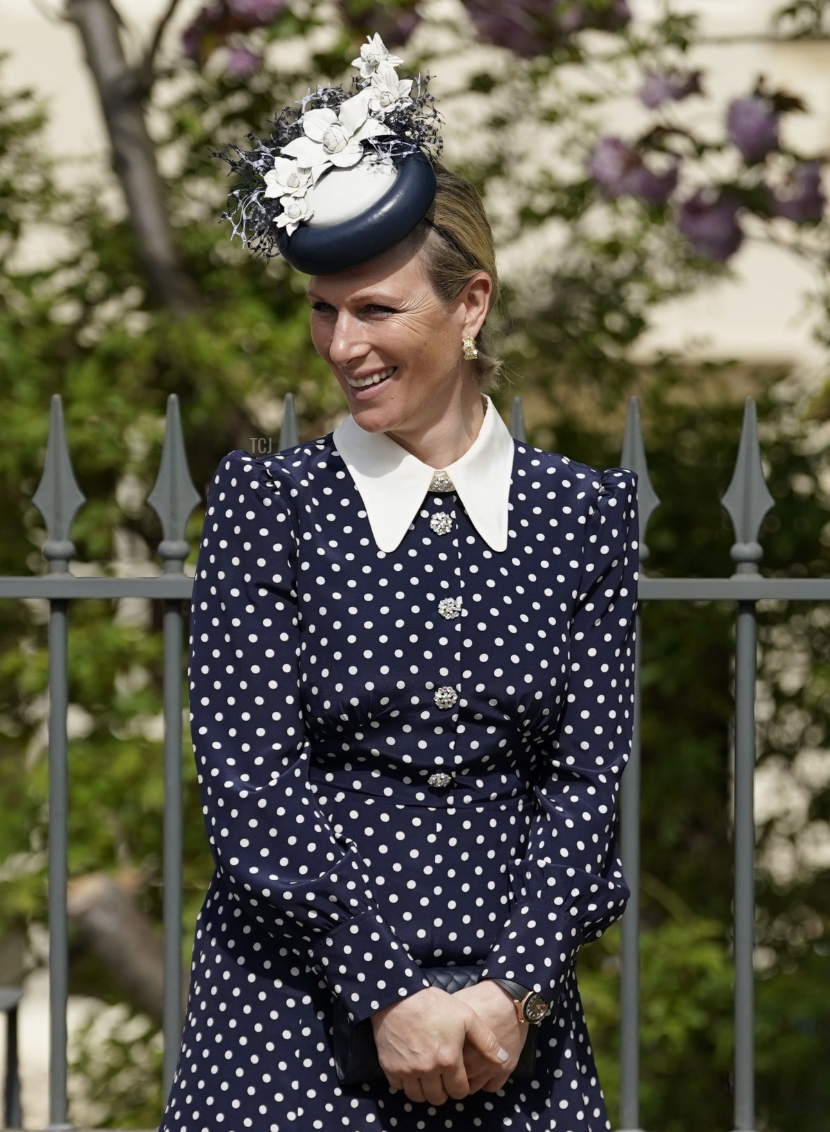 Zara Tindall attends the Easter Matins Service at St George's Chapel at Windsor Castle on April 17, 2022 in Windsor, England