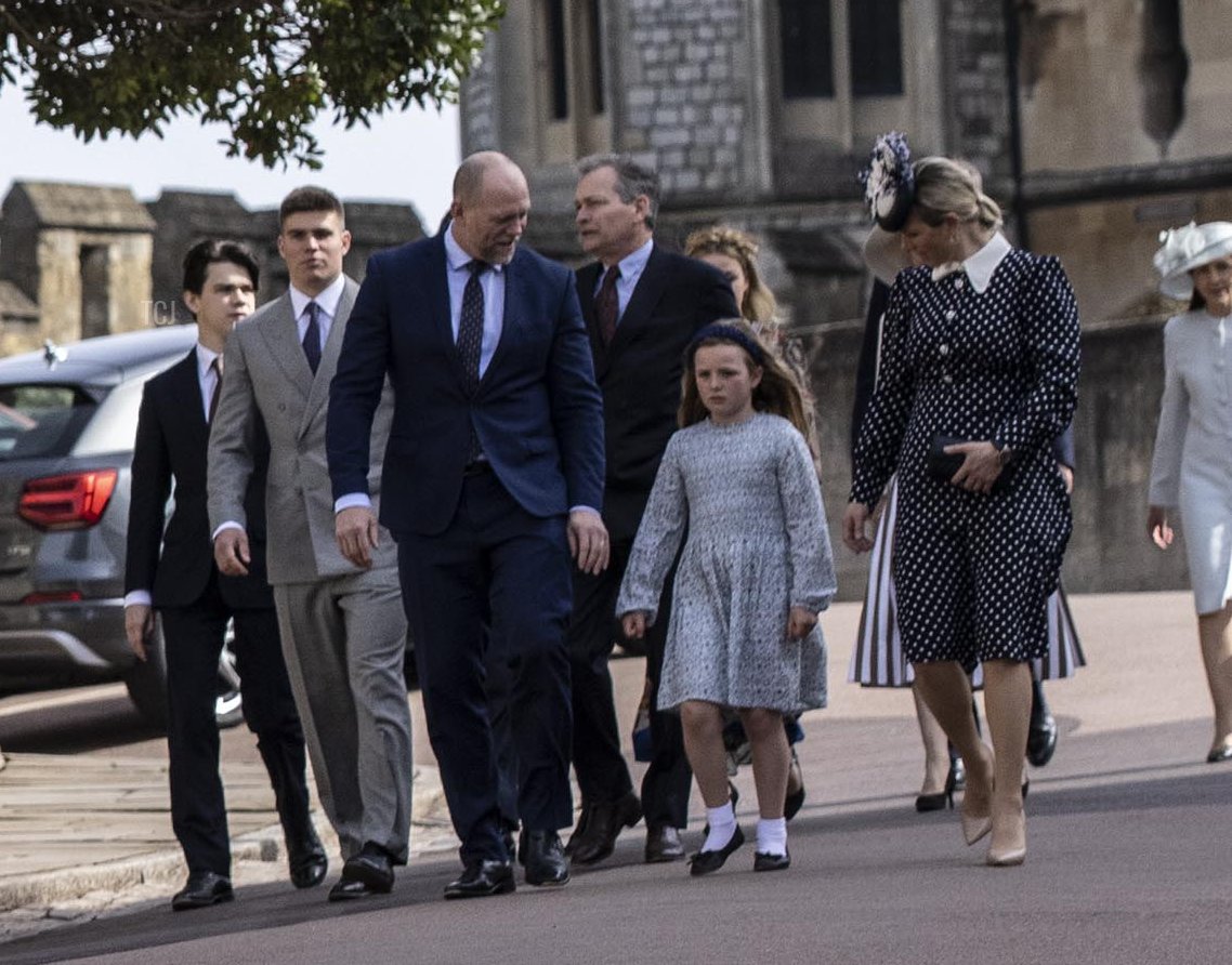 Prince William, Duke of Cambridge, Catherine, Duchess of Cambridge attend the Easter Matins Service at St George's Chapel at Windsor Castle on April 17, 2022 in Windsor, England