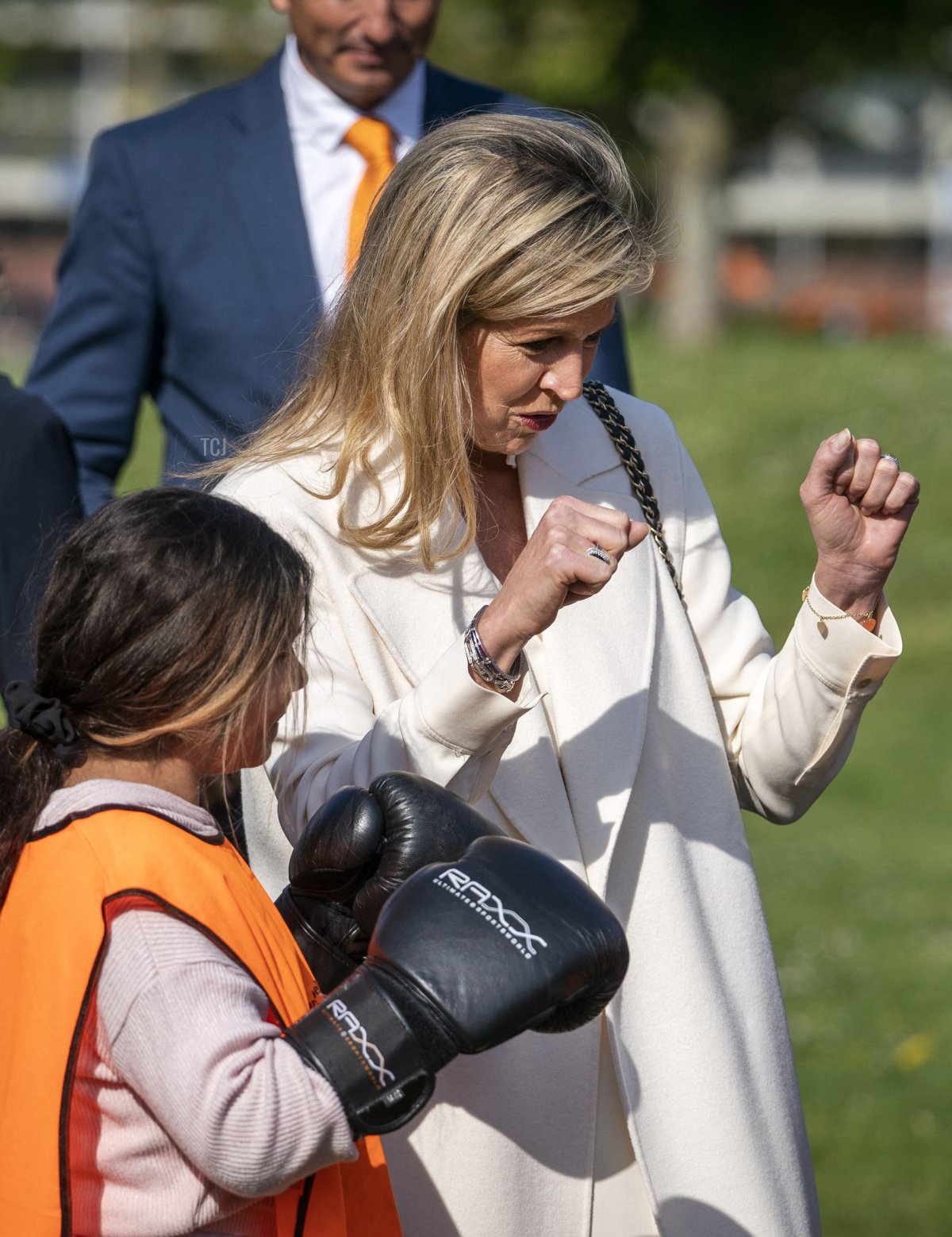 Queen Maxima takes part in the King's Breakfast during the national opening of the 10th edition of the King's Games in Delft, on April 22, 2022