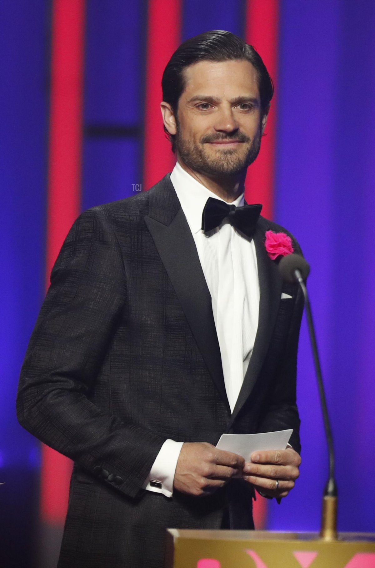 Princess Sofia and Prince Carl Philip hand out an award during the QX Gay Gala at Cirkus in Stockholm, Sweden, April 25, 2022
